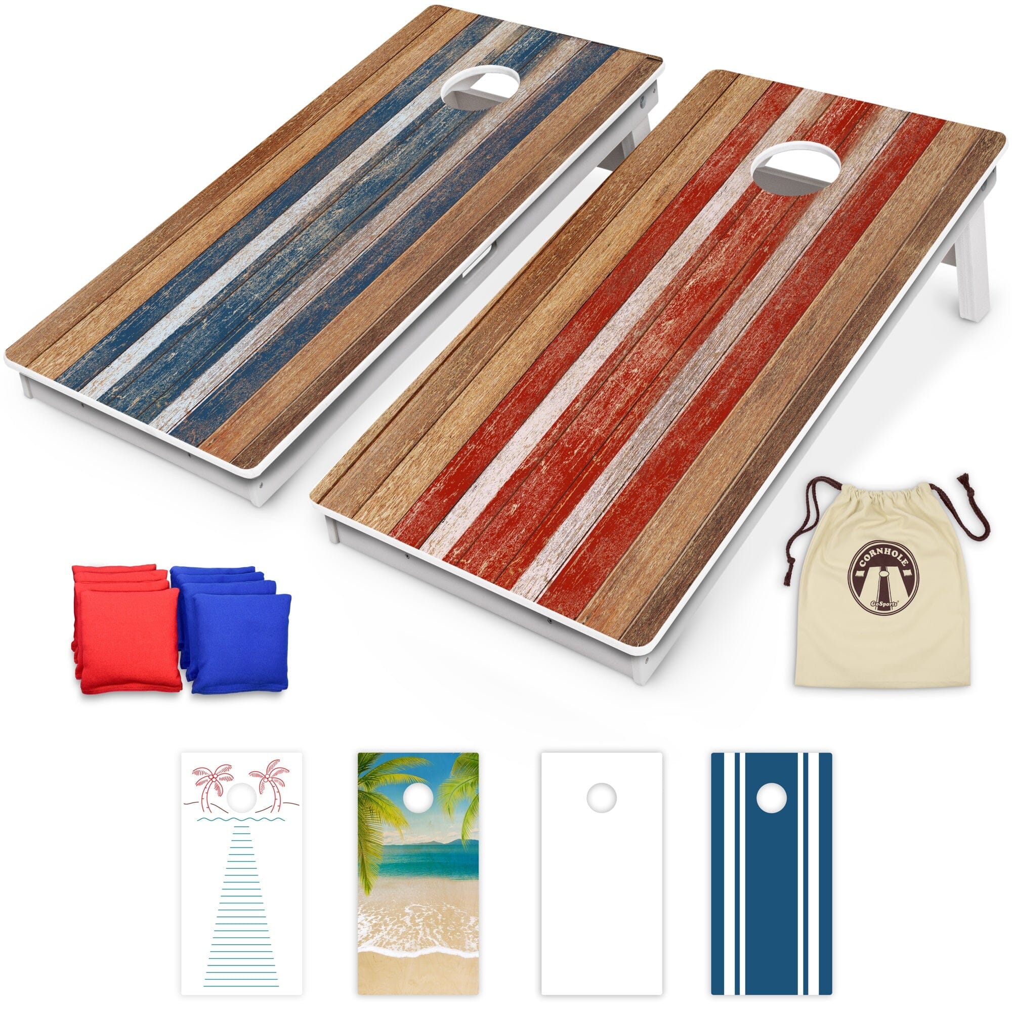 GoSports 4 x 2 ft Resort Collection All Weather Cornhole Board Set PlayGoSports.com Rustic