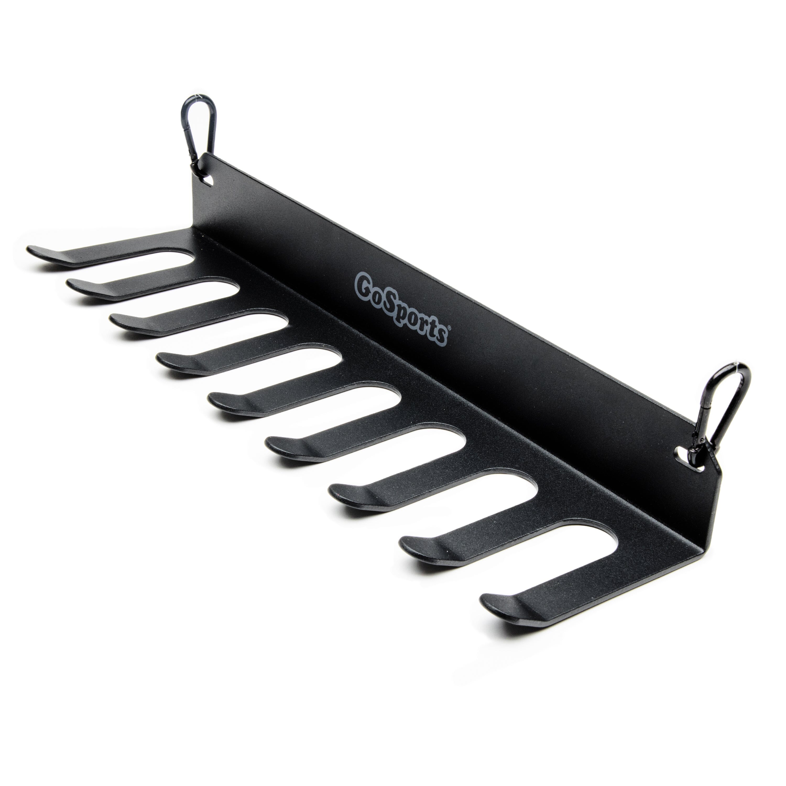 GoSports Baseball & Softball Bat Rack - Holds 16 Bats - Mount on Wall or Clip on Dugout Fence - Black Baseball GoSports