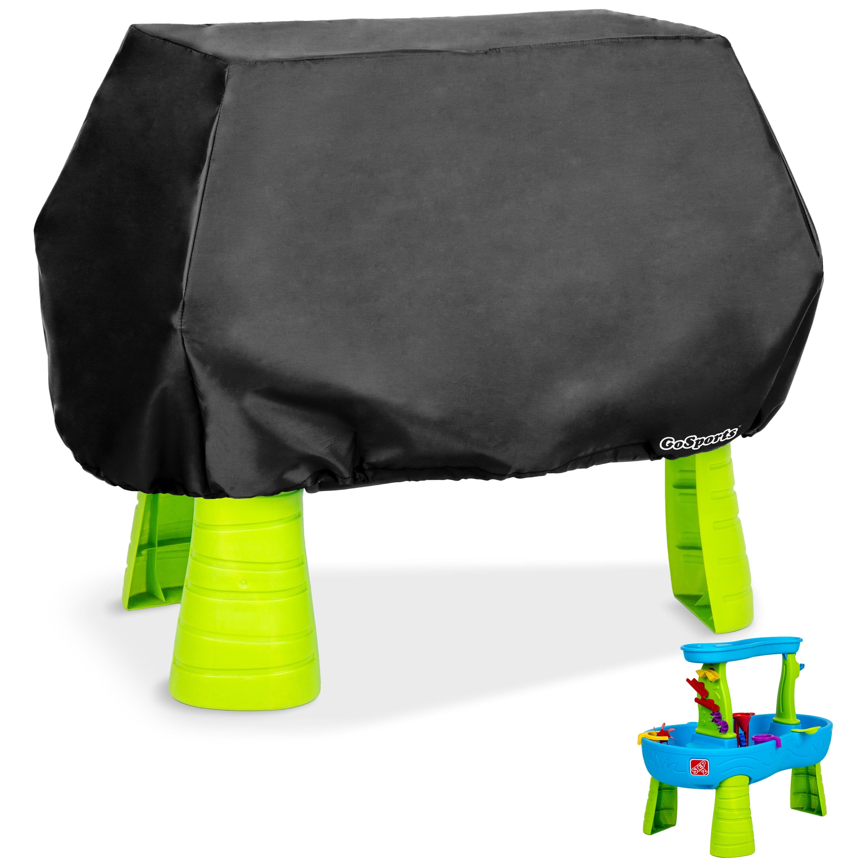GoSports Universal Kids Water Table Cover - Anti-UV, Waterproof - Fits up to 41 x 25 x 34 Inches - Cover ONLY - Black GoSports
