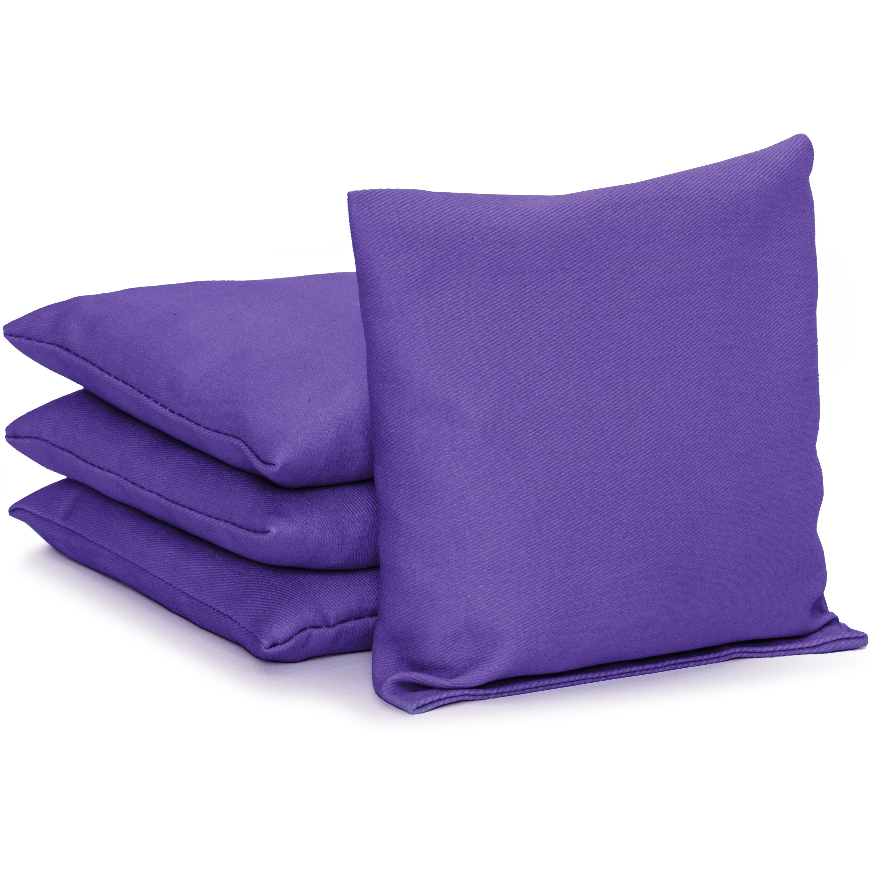 GoSports Cornhole Bean Bags Set of 4 - Regulation All Weather - Classic Purple Cornhole GoSports