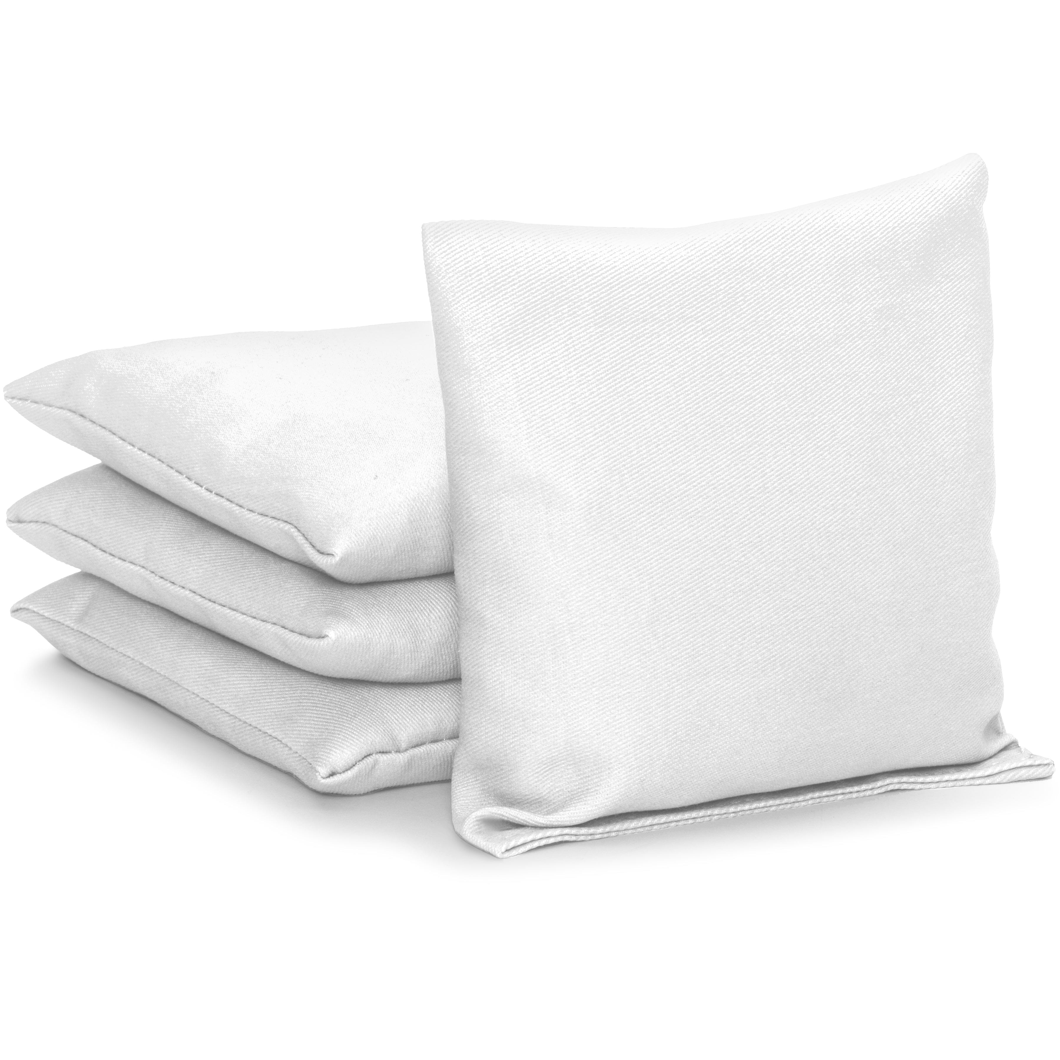 GoSports Cornhole Bean Bags Set of 4 - Regulation All Weather - Classic White Cornhole GoSports