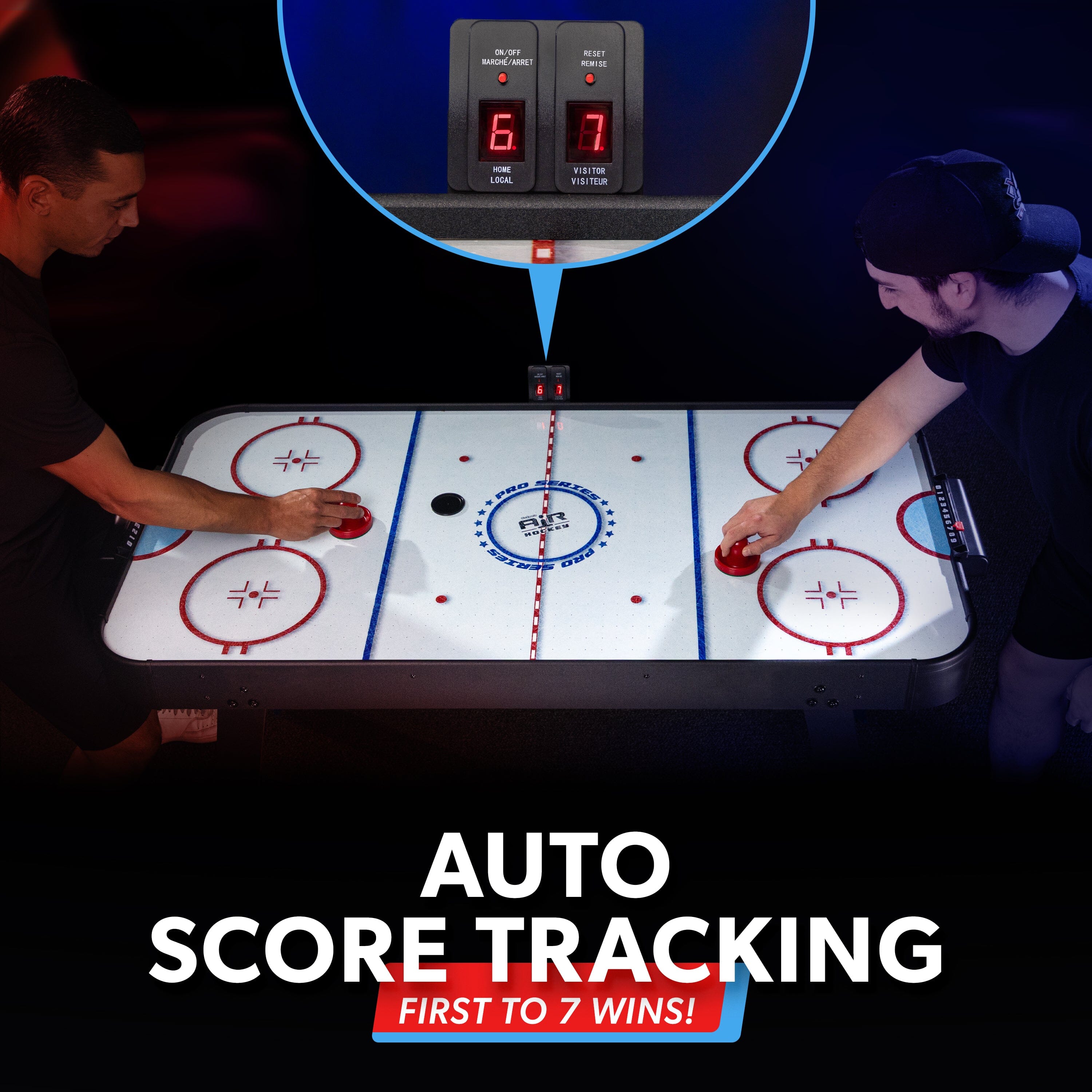 GoSports 48 Inch Air Hockey Arcade Table for Kids - Oak or Black GoSports