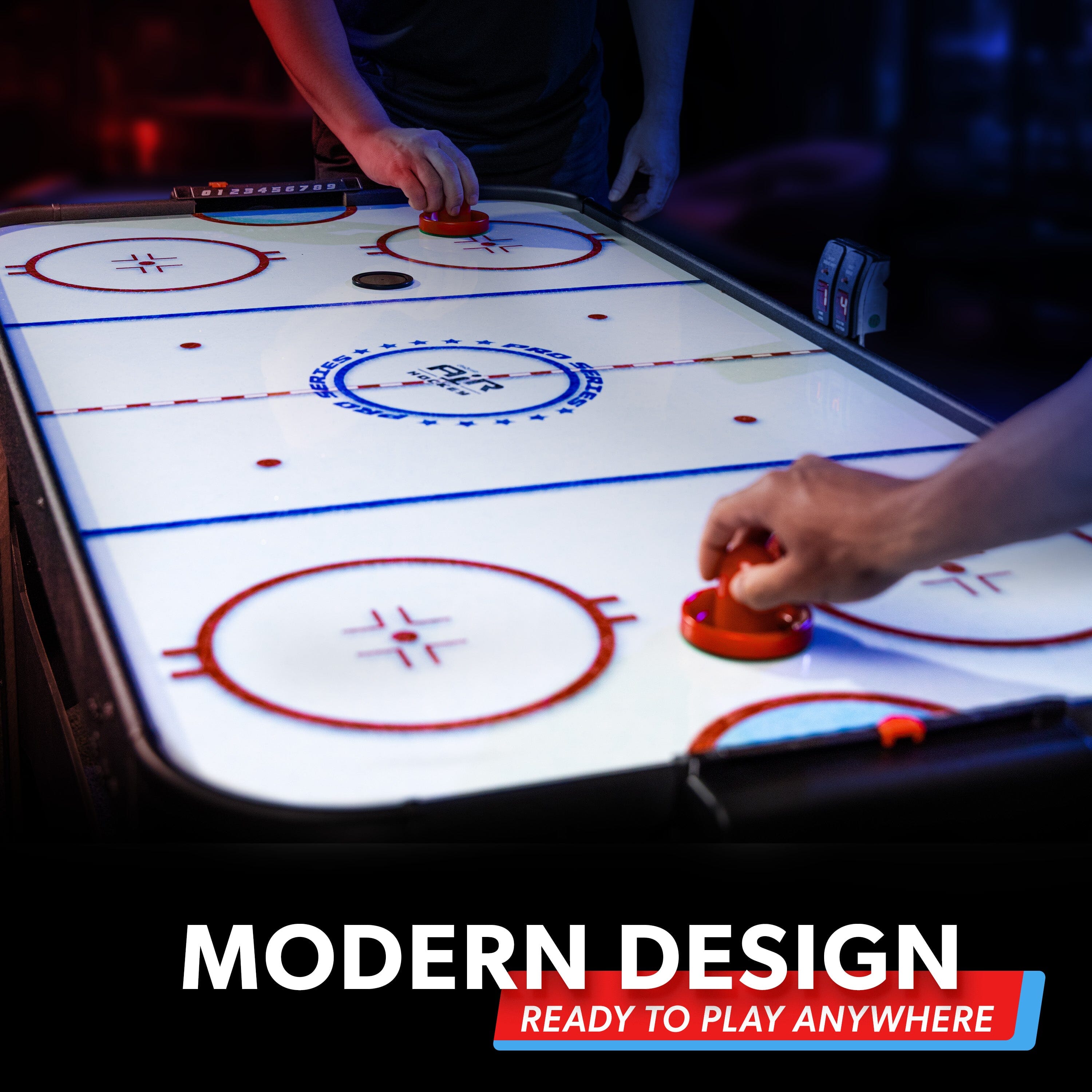 GoSports 48 Inch Air Hockey Arcade Table for Kids - Oak or Black GoSports