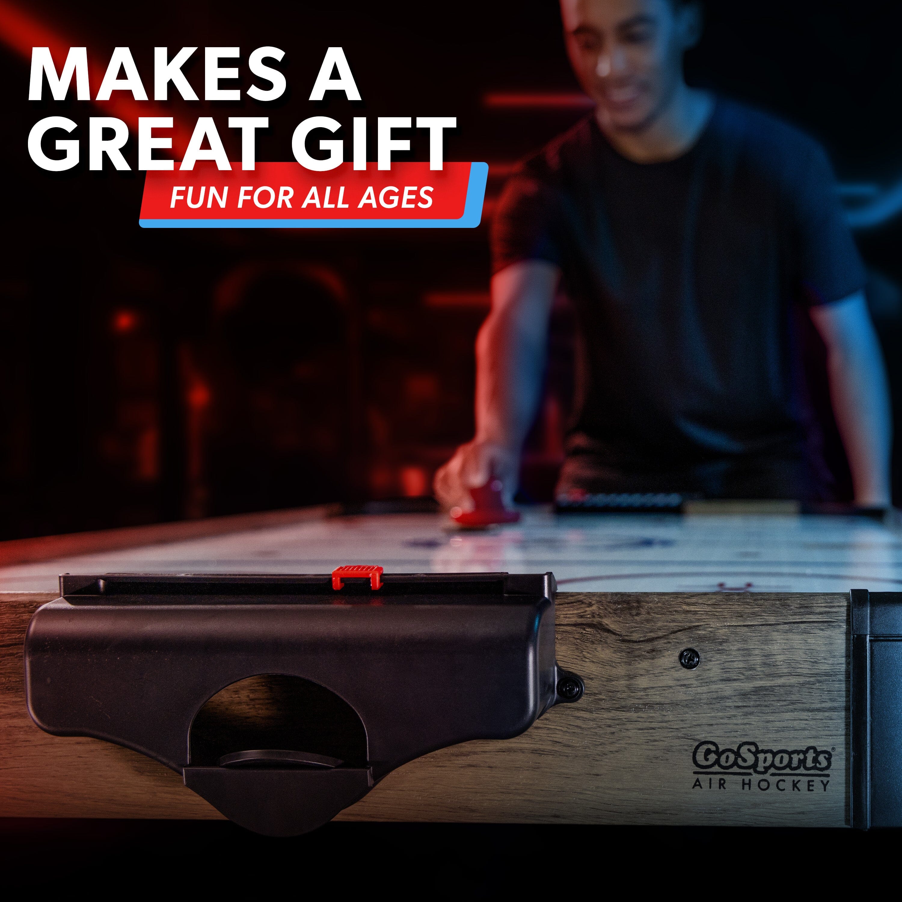 GoSports 54 Inch Air Hockey Arcade Table for Kids & Adults - Oak GoSports