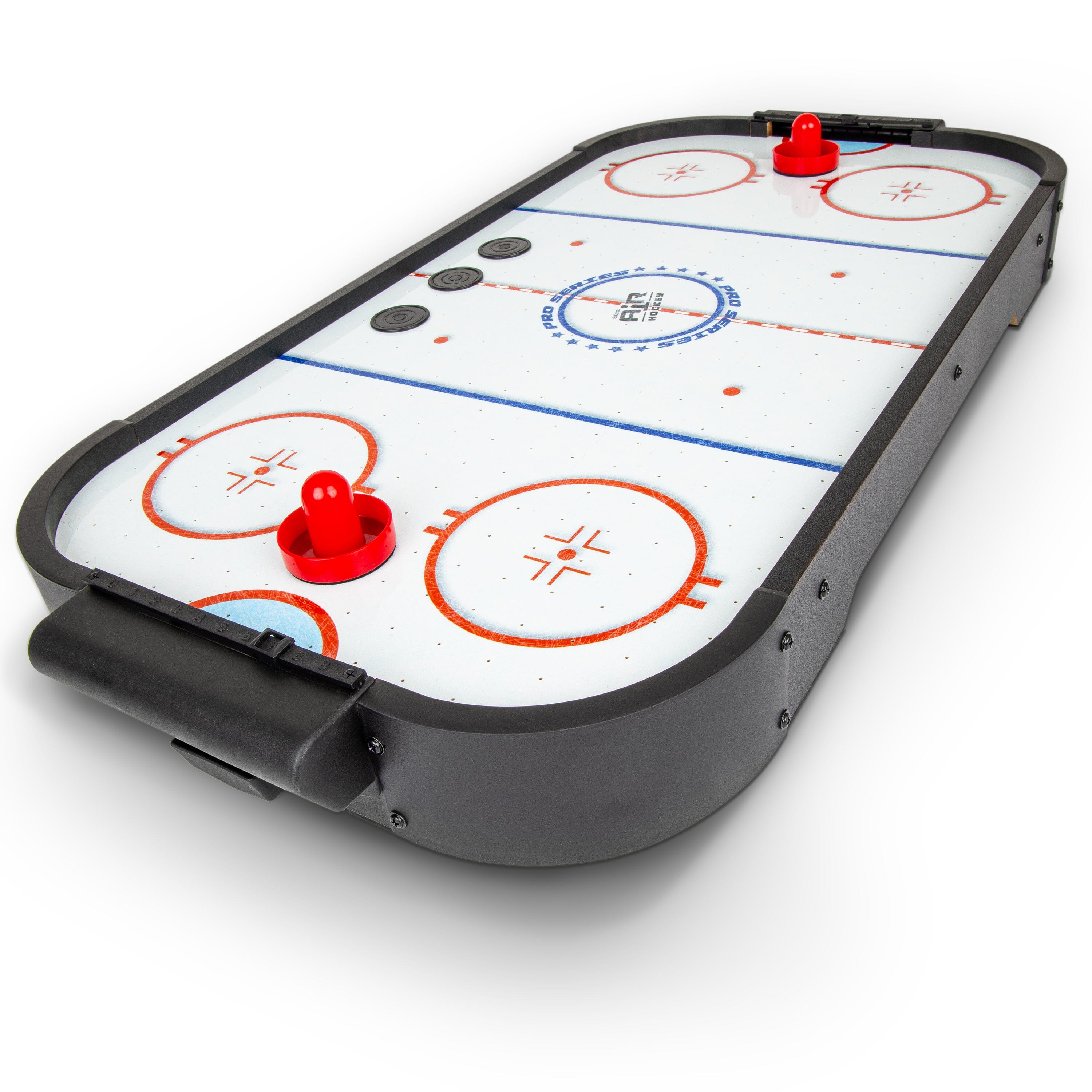 a hockey table with a puck and puck