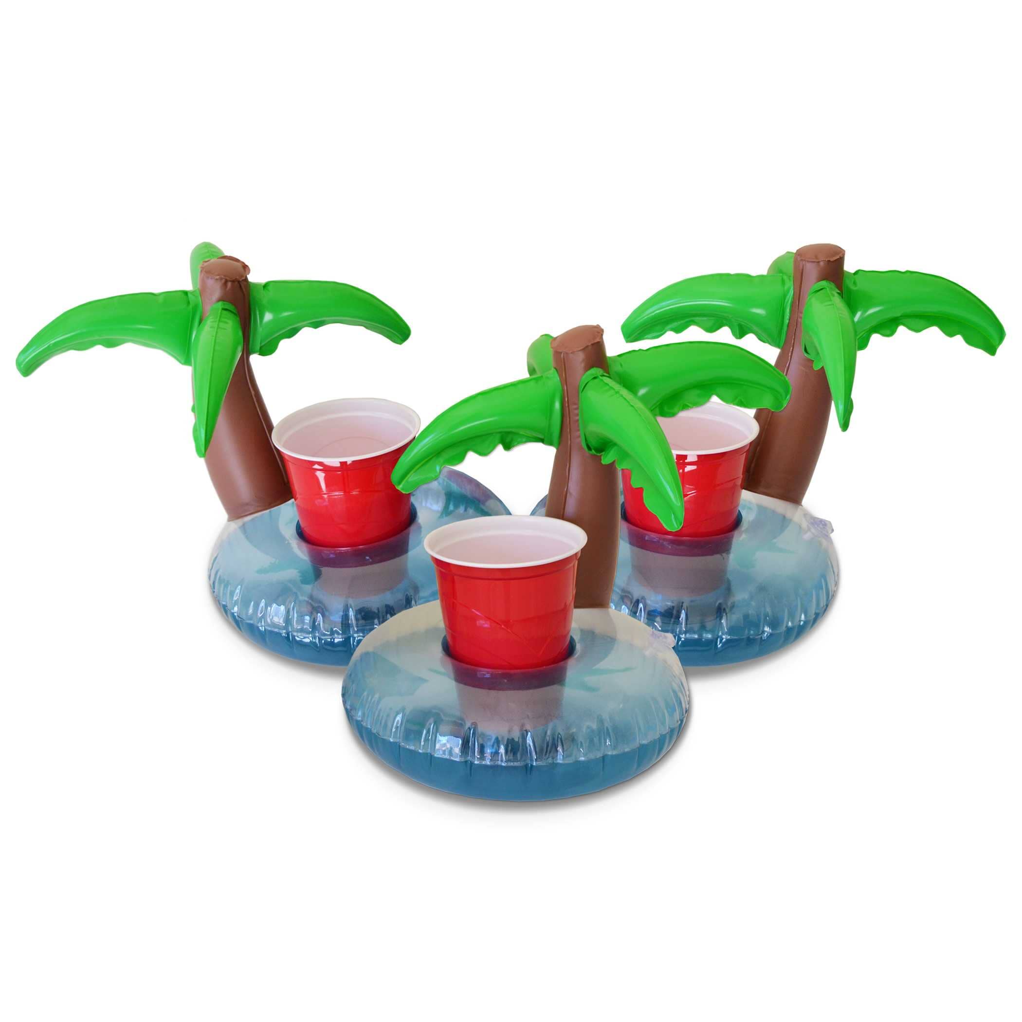 GoFloats Inflatable Drink Holders 3-Pack - Palm GoFloats
