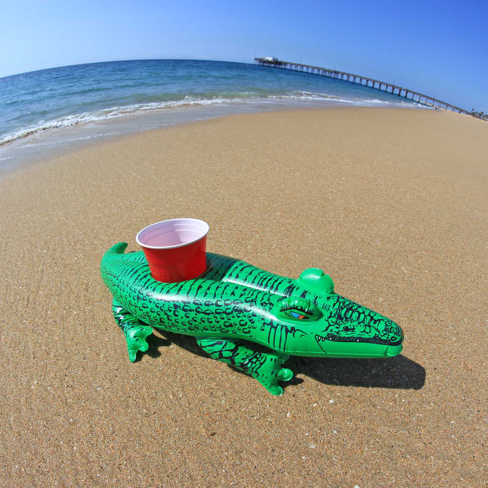 GoFloats Inflatable Drink Holders 3-Pack - Alligator GoFloats