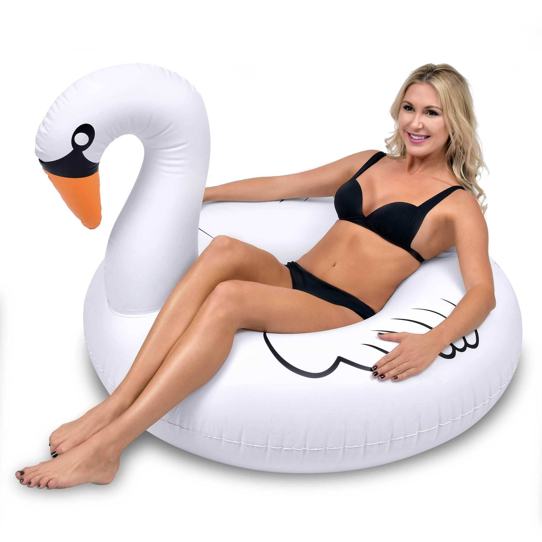 GoFloats Party Tube Inflatable Raft - Swan GoFloats