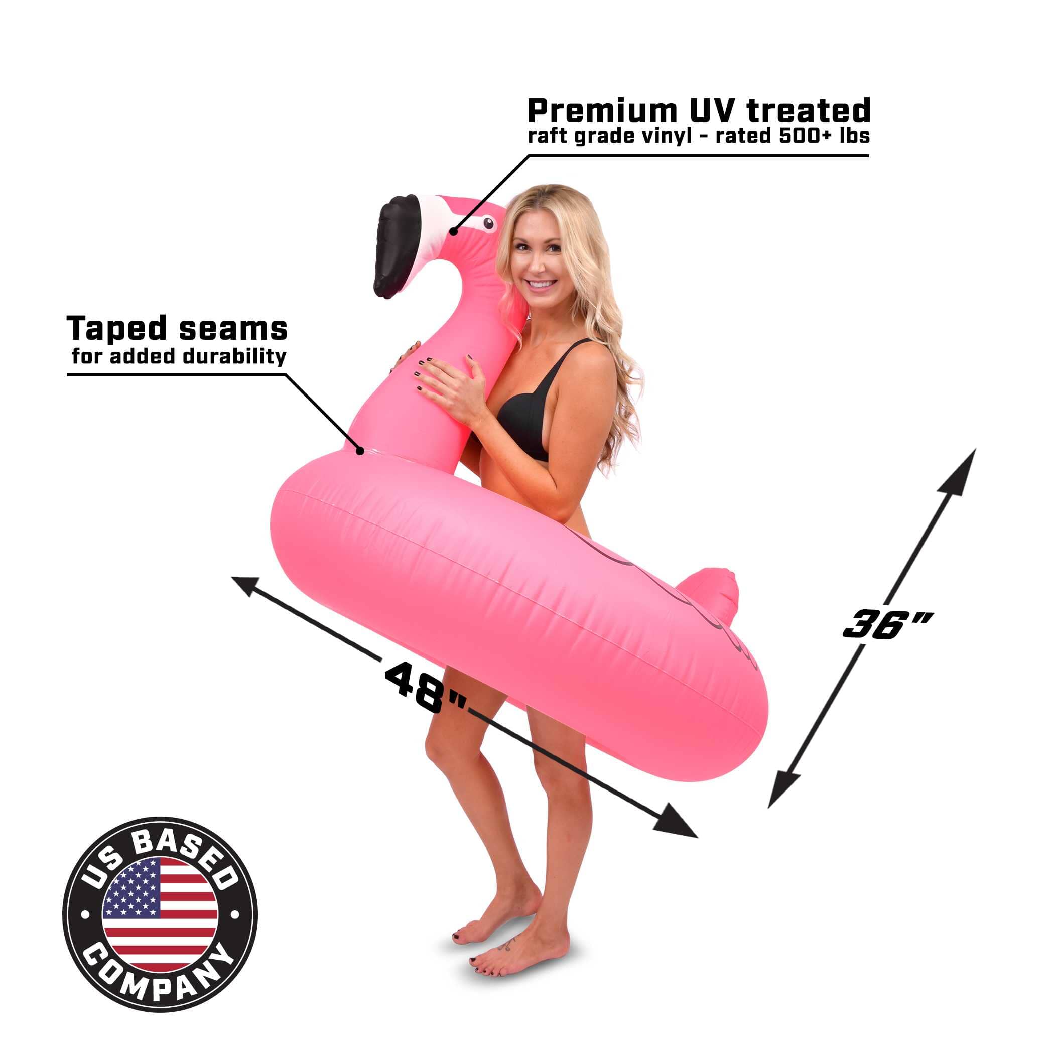 GoFloats Party Tube Inflatable Raft - Flamingo GoFloats
