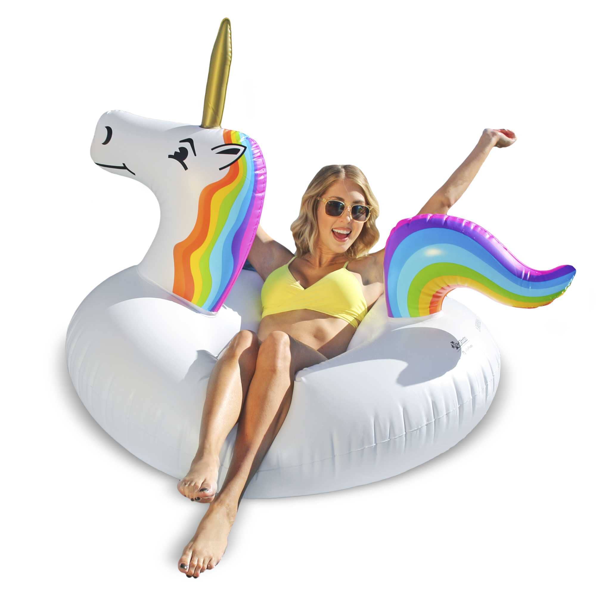 GoFloats Party Tube Inflatable Raft - Unicorn GoFloats
