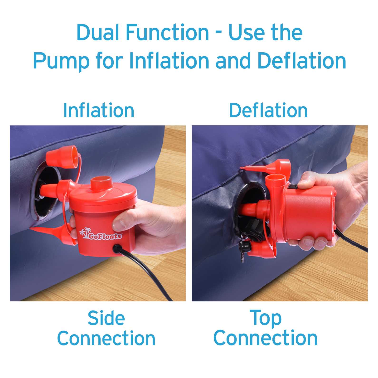 GoFloats Rapid Inflation Electric Air Pump (AC 11/12V) GoFloats