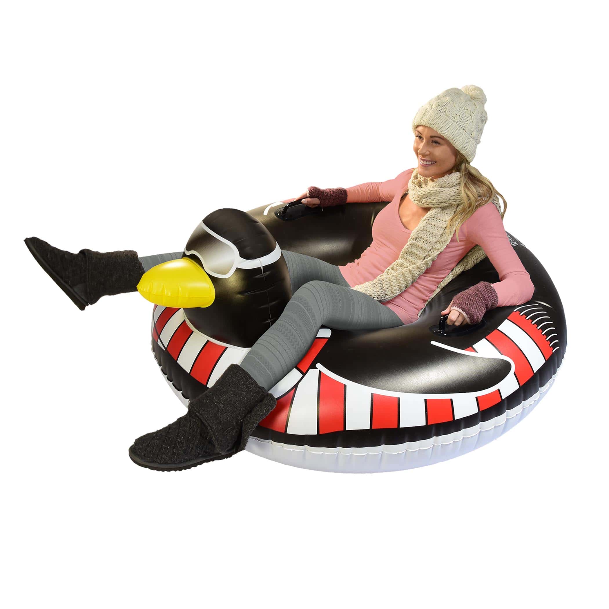 GoFloats Inflatable Winter Snow Tube Sled - Penguin GoFloats