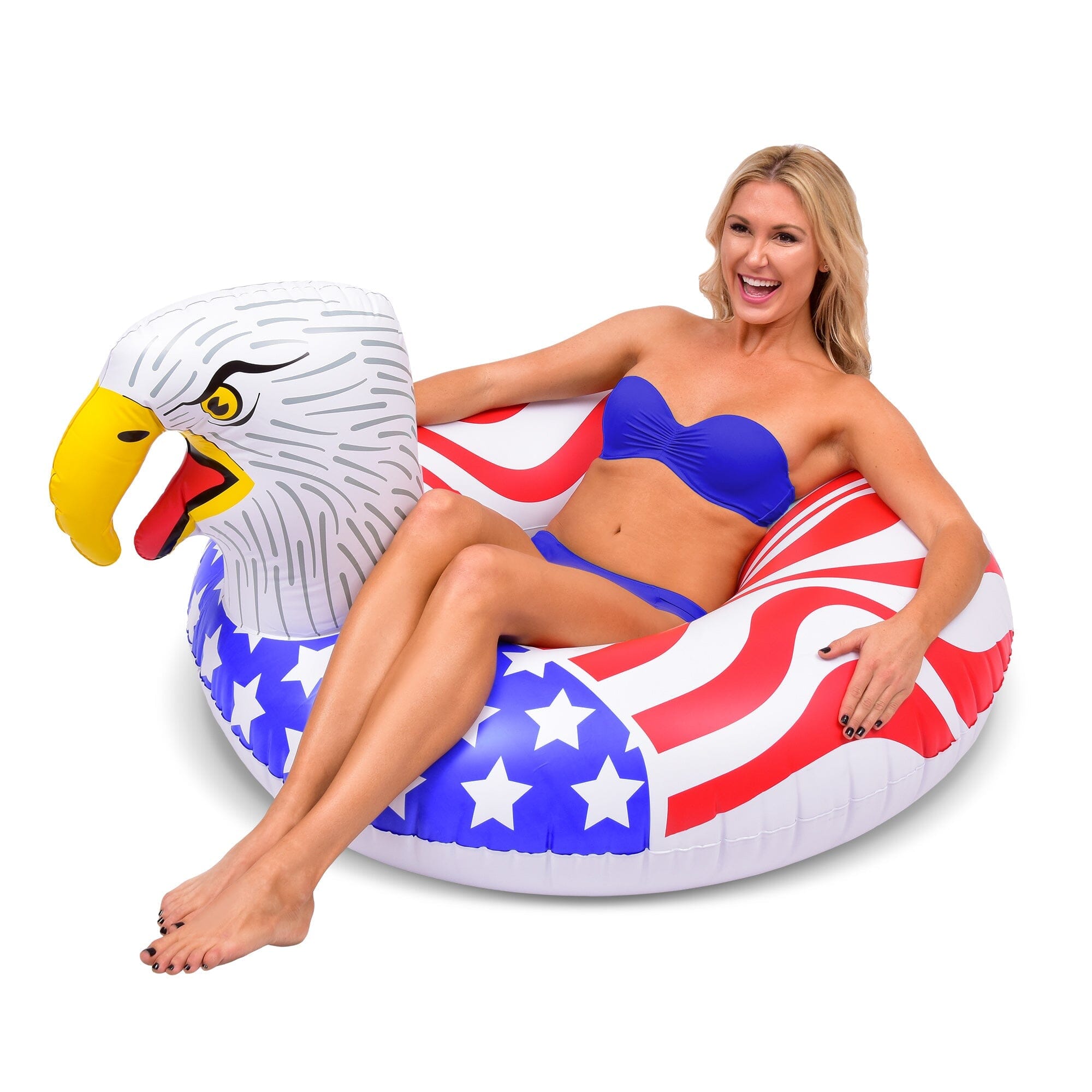 GoFloats Party Tube Inflatable Raft - American Eagle GoFloats