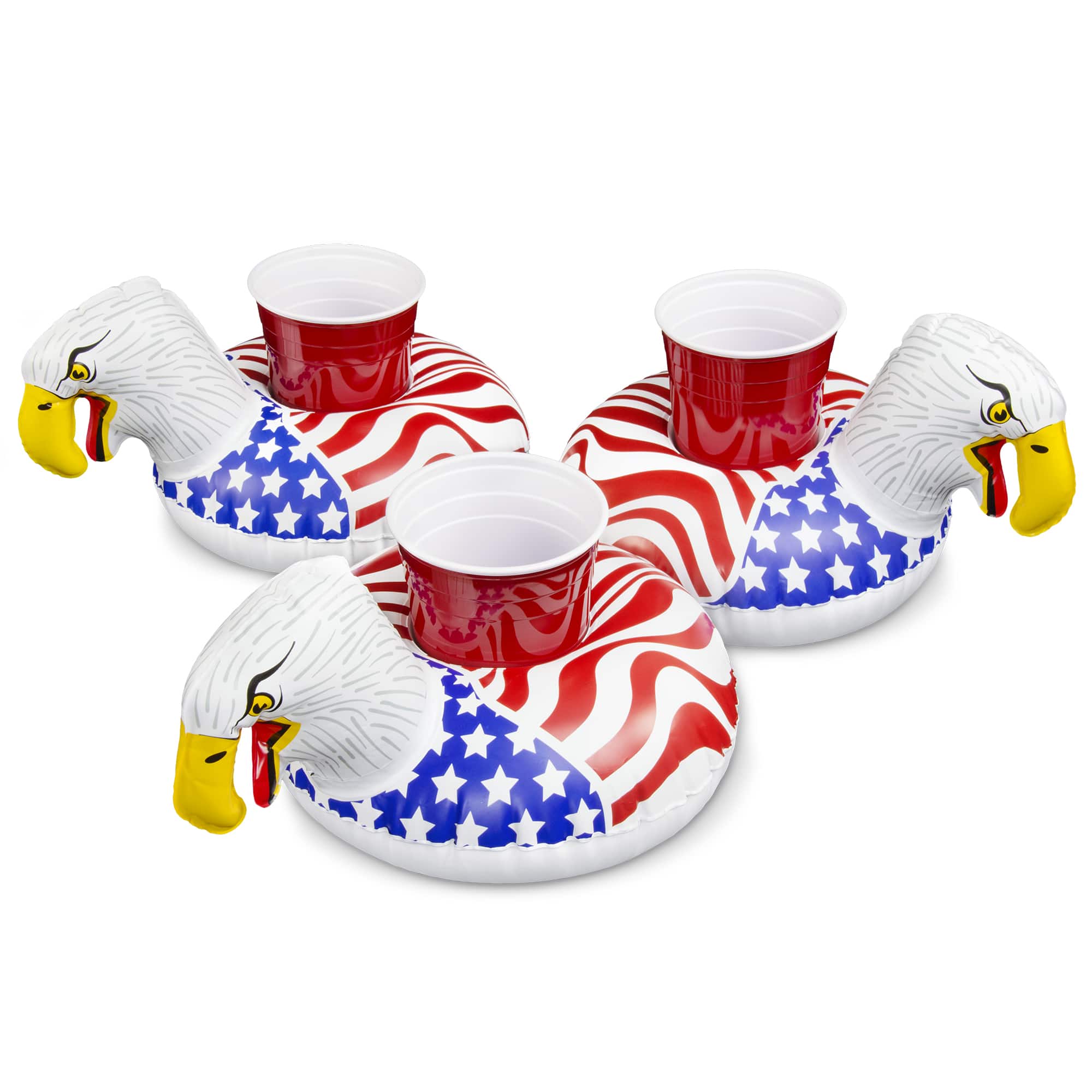 GoFloats Inflatable Drink Holders 3-Pack - Screaming Eagle GoFloats