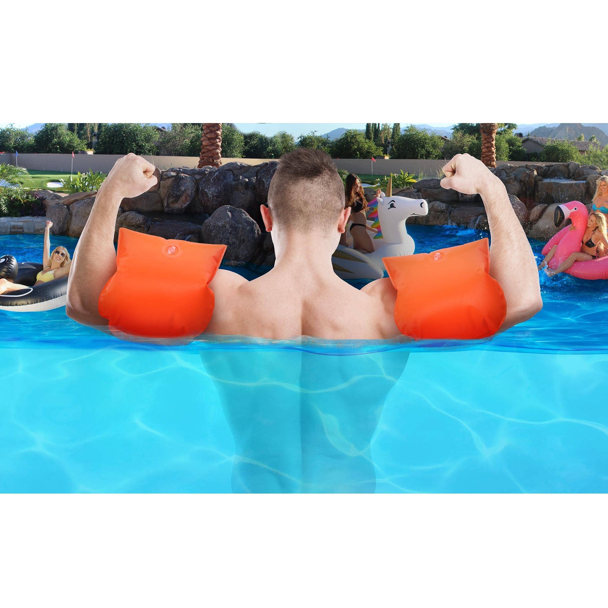 GoFloats Adult Water Wing Floaties - Orange GoFloats