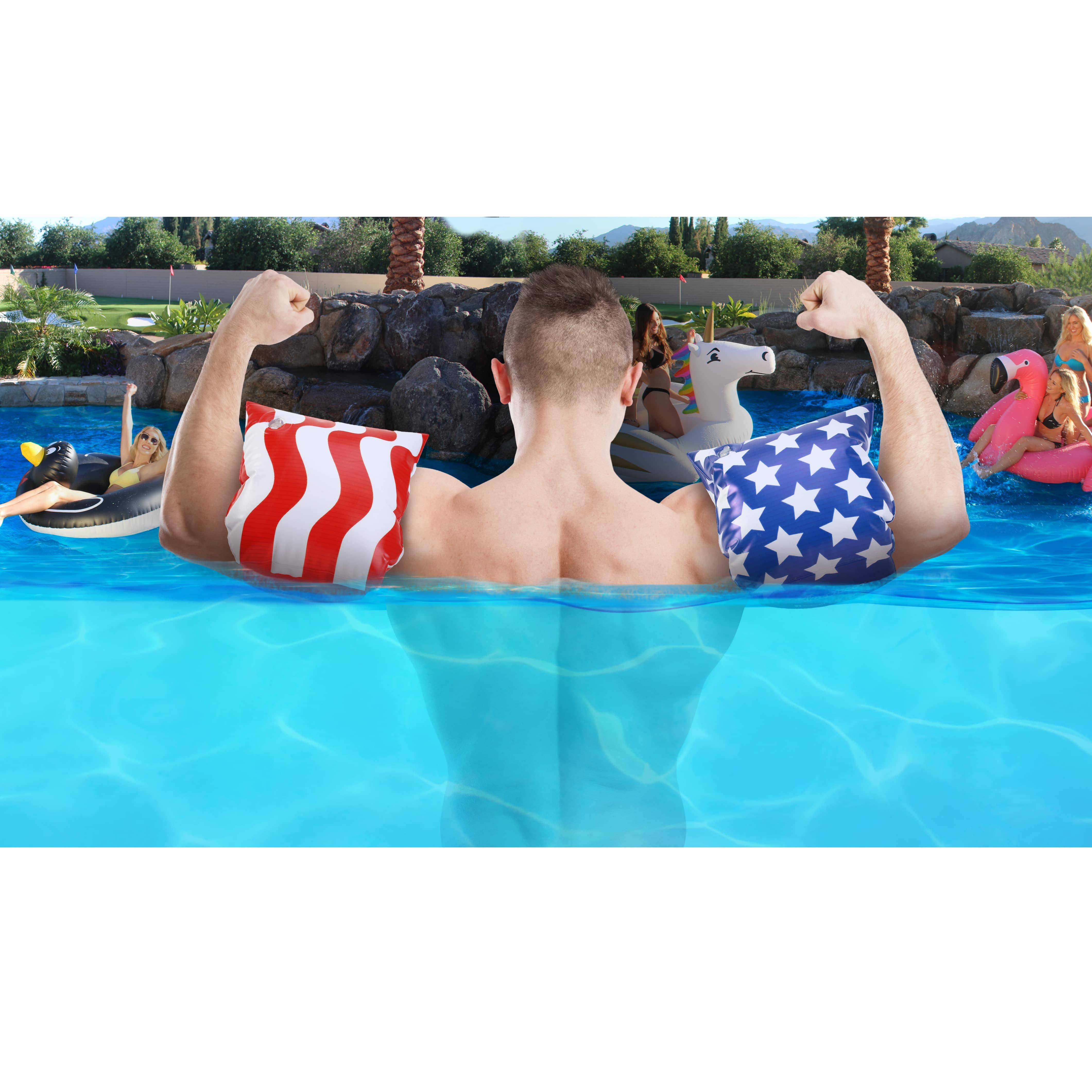 GoFloats Adult Water Wing Floaties - American Flag GoFloats