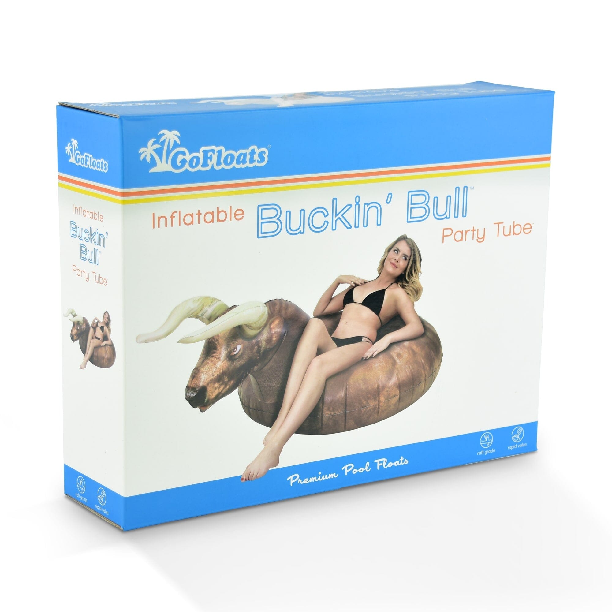GoFloats Inflatable Pool Float Party Tube - Buckin' Bull GoFloats