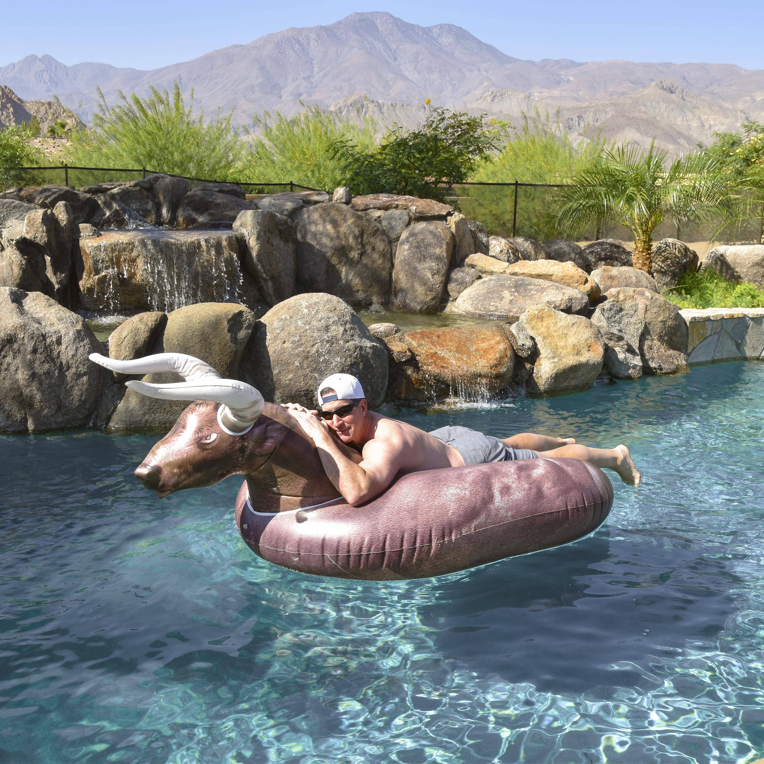 GoFloats Giant Inflatable Pool Float - Buckin' Bull GoFloats