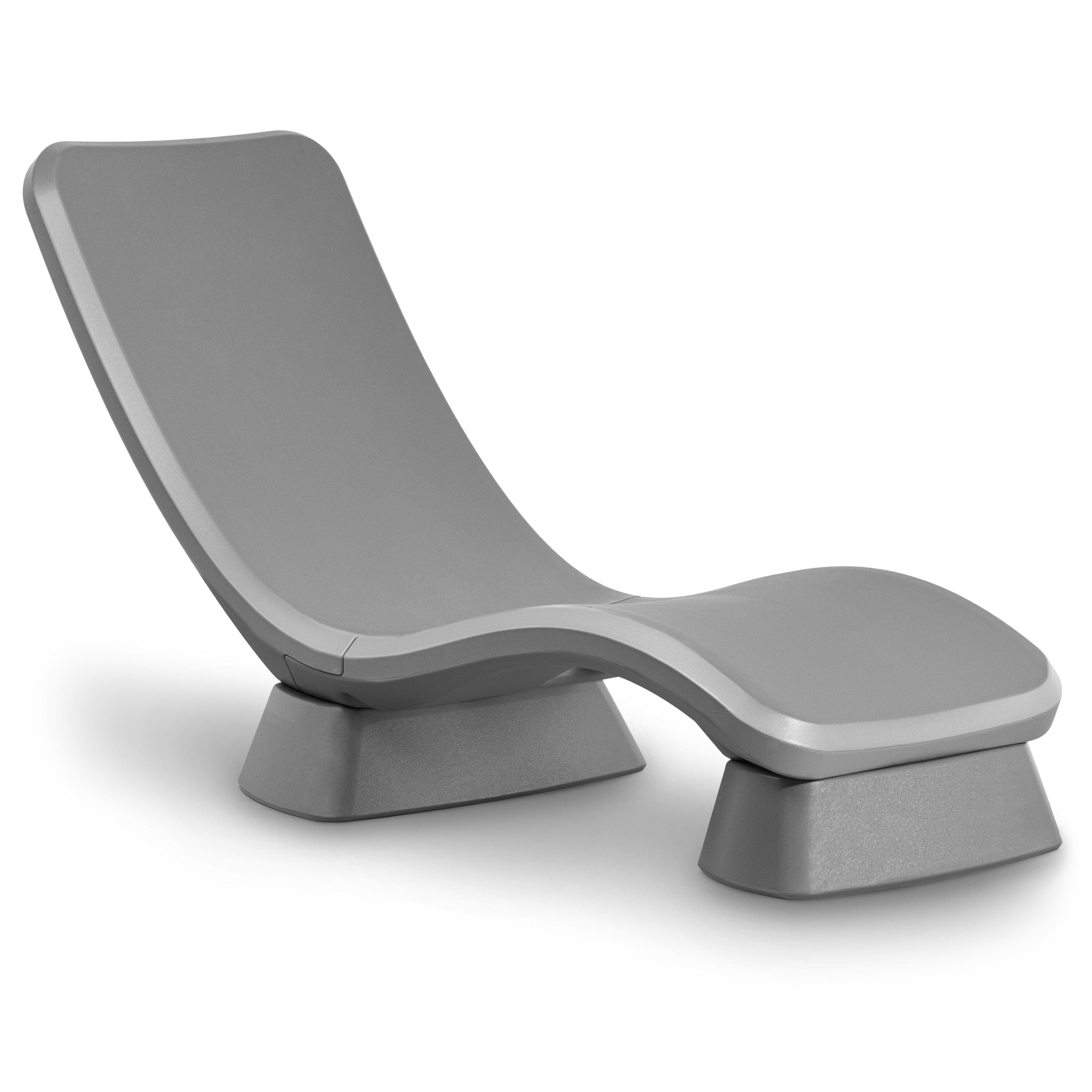 GoSports Coast Modern in Pool Lounge Chair - Waterproof & Weighted Chaise Lounger - Outdoor Furniture for Patio or in Baja Shelf PlayGoSports.com Gray