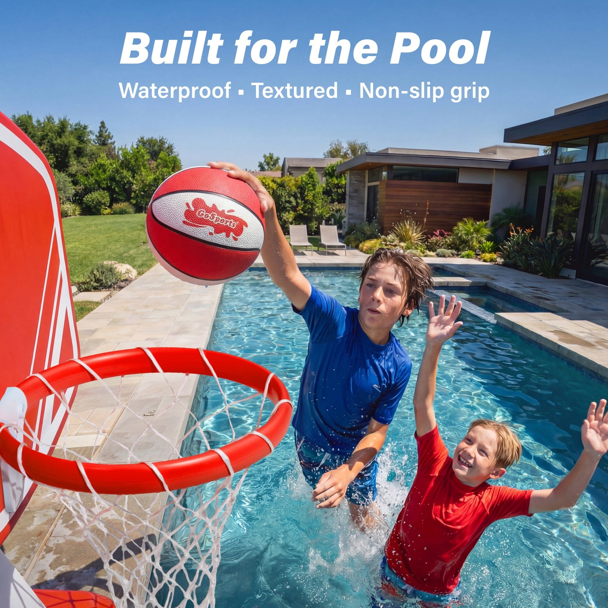 GoSports Water Basketballs 2 Pack - Choose Between Size 3 and Size 6, Great for Swimming Pool Basketball Hoops Pool Toy GoSports