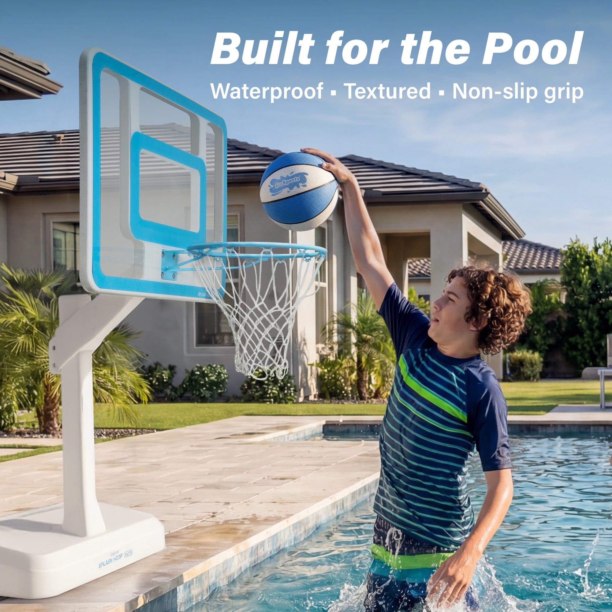 GoSports Water Basketballs 2 Pack - Choose Between Size 3 and Size 6, Great for Swimming Pool Basketball Hoops Pool Toy GoSports Blue 6