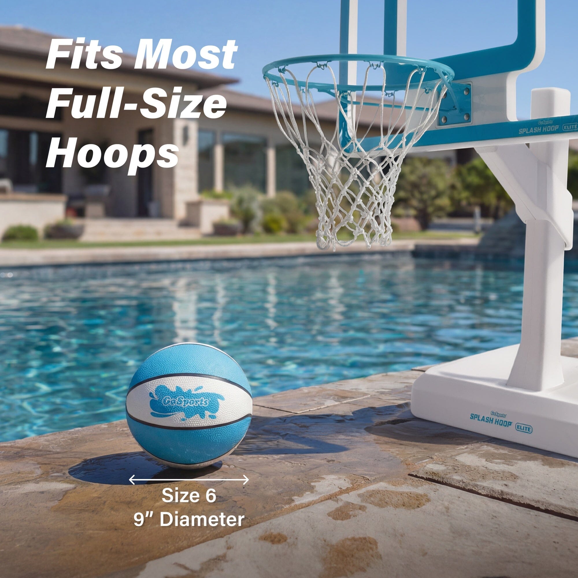 GoSports Water Basketballs 2 Pack - Choose Between Size 3 and Size 6, Great for Swimming Pool Basketball Hoops Pool Toy GoSports