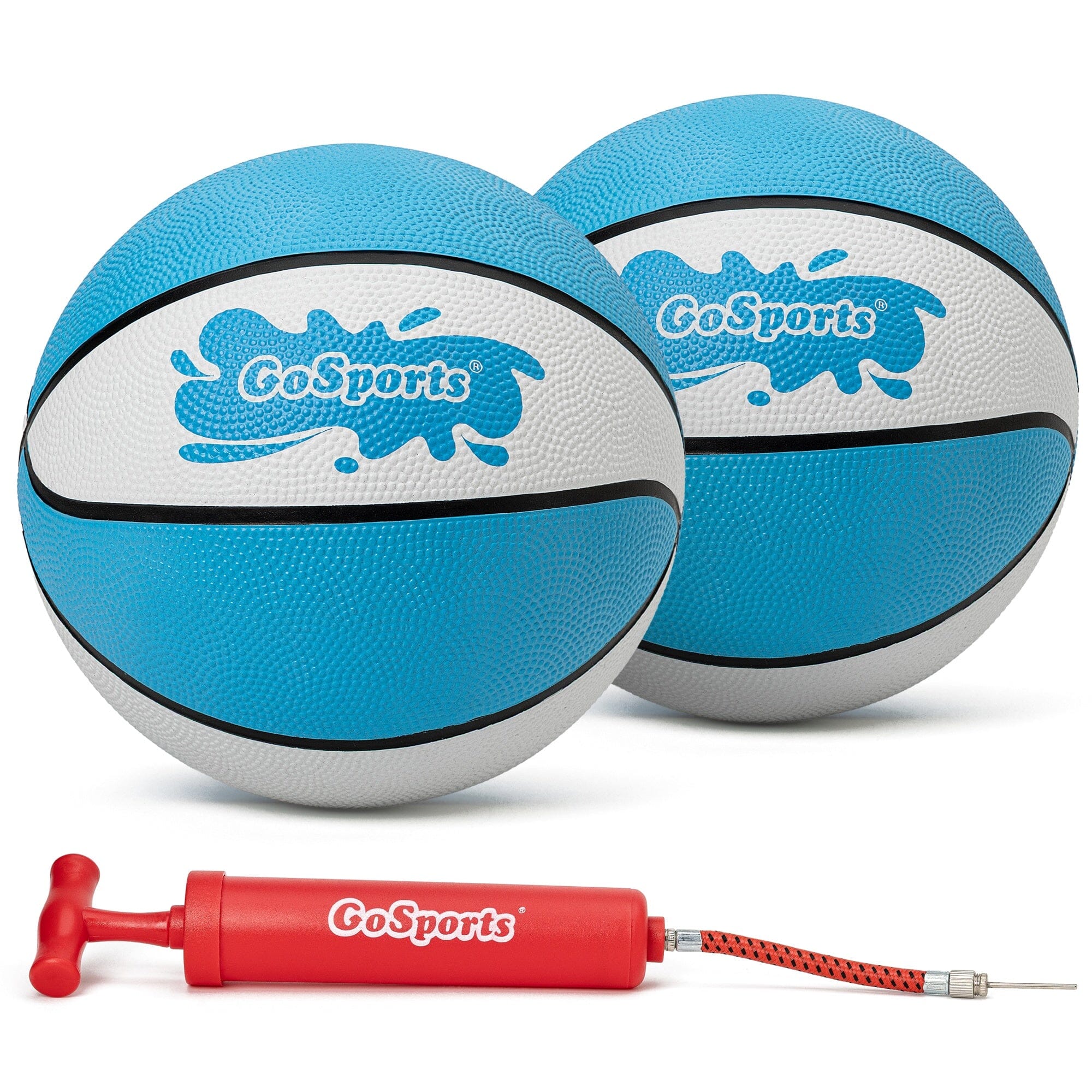 GoSports Water Basketballs 2 Pack - Choose Between Size 3 and Size 6, Great for Swimming Pool Basketball Hoops Pool Toy GoSports Light Blue 6