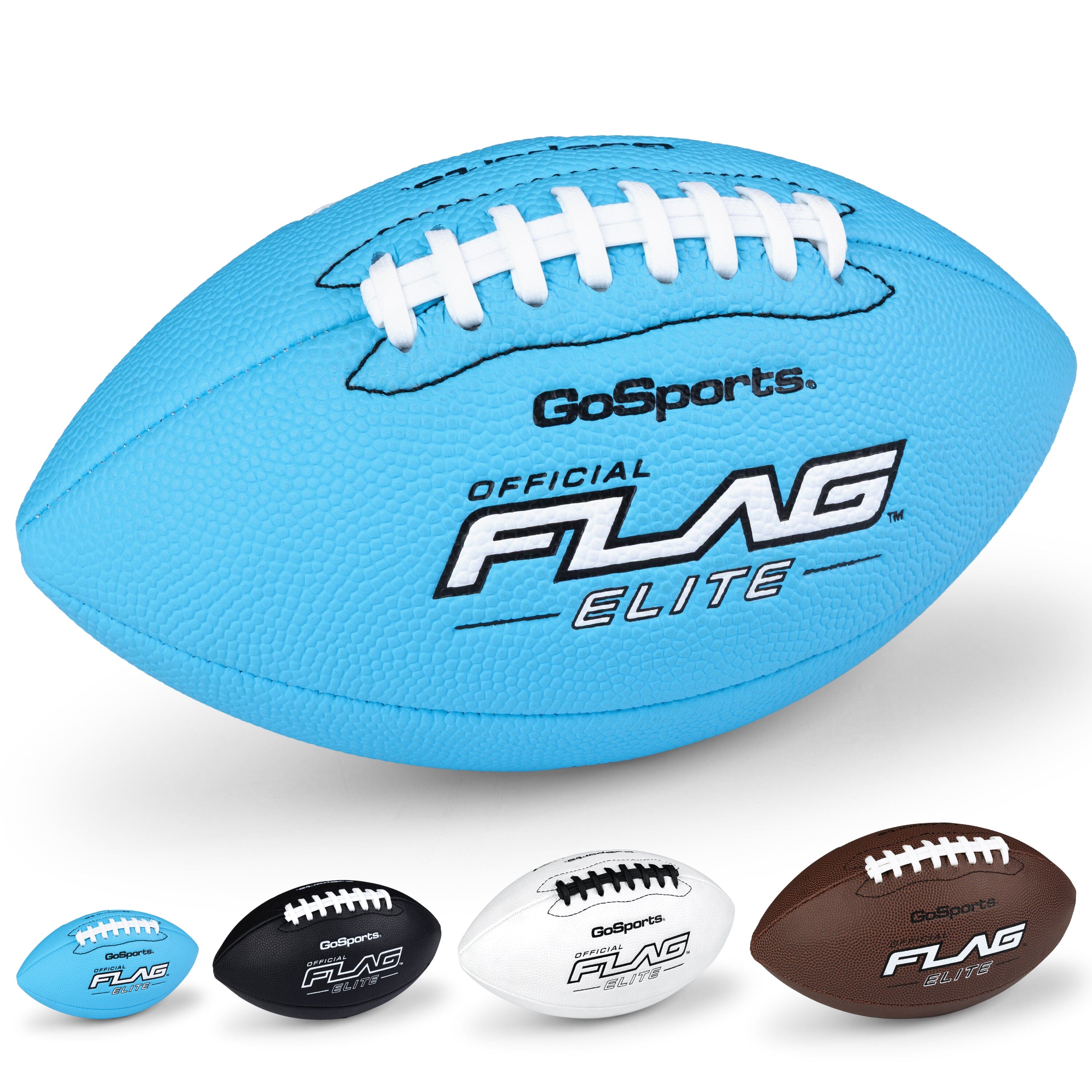 Elite Pro Grip Mini Flag Football Balls, Single or 3-pk GoSports Football Single