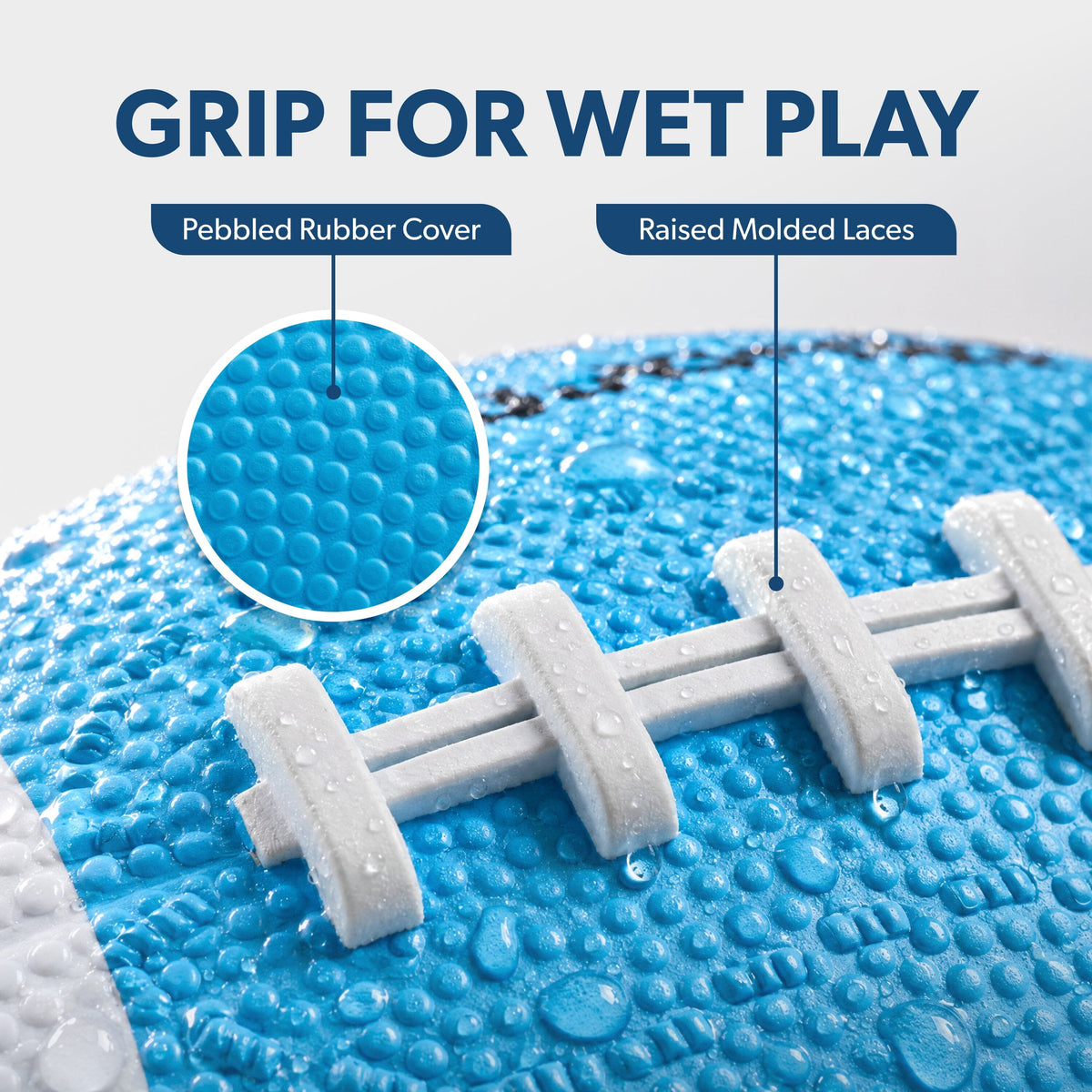 Size 6 Riptide Rubber Water Football for Pool & Beach, image 4 of 6