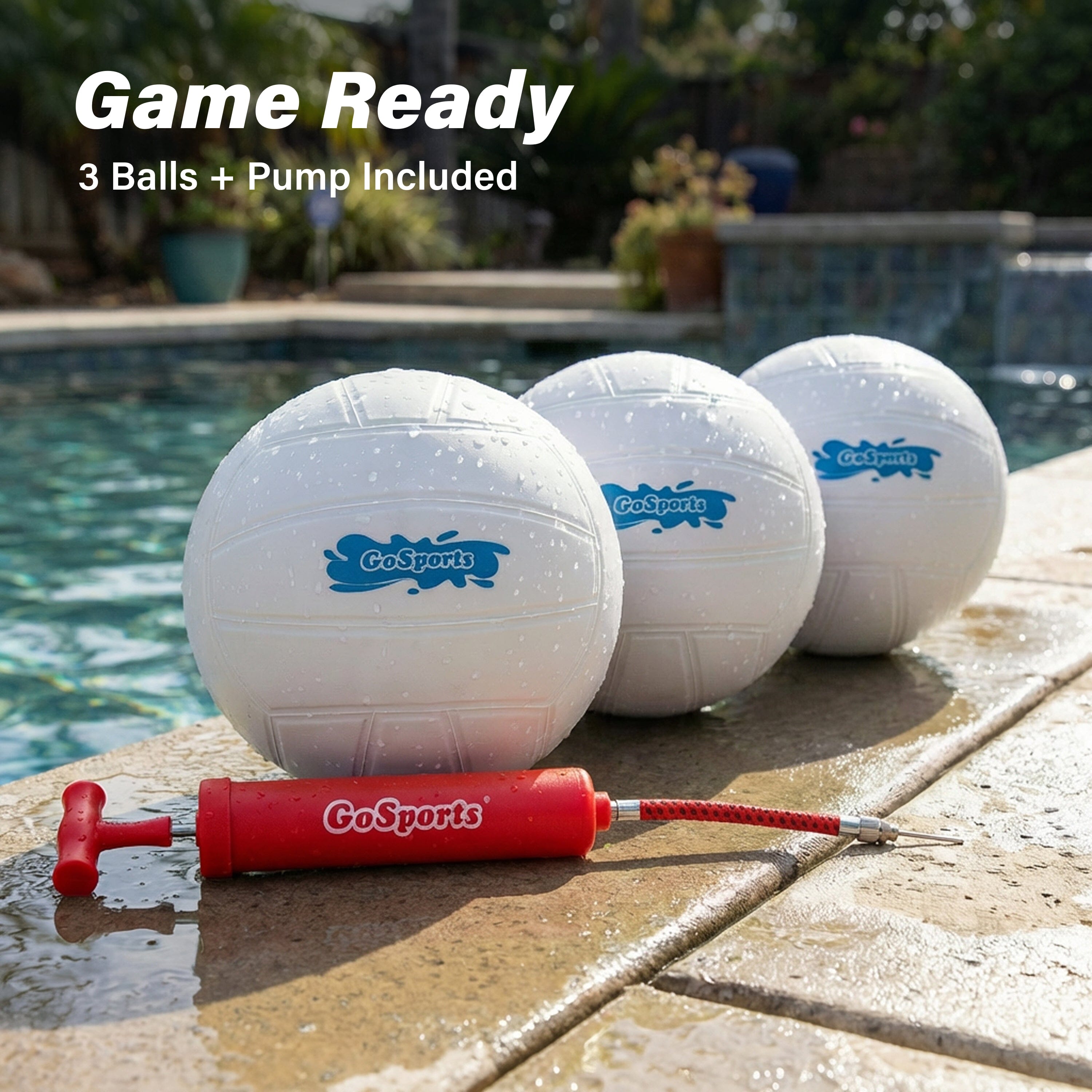 GoSports Water Volleyball 3 Pack Great for Swimming Pools or Lawn Volleyball Games Volleyball GoSports