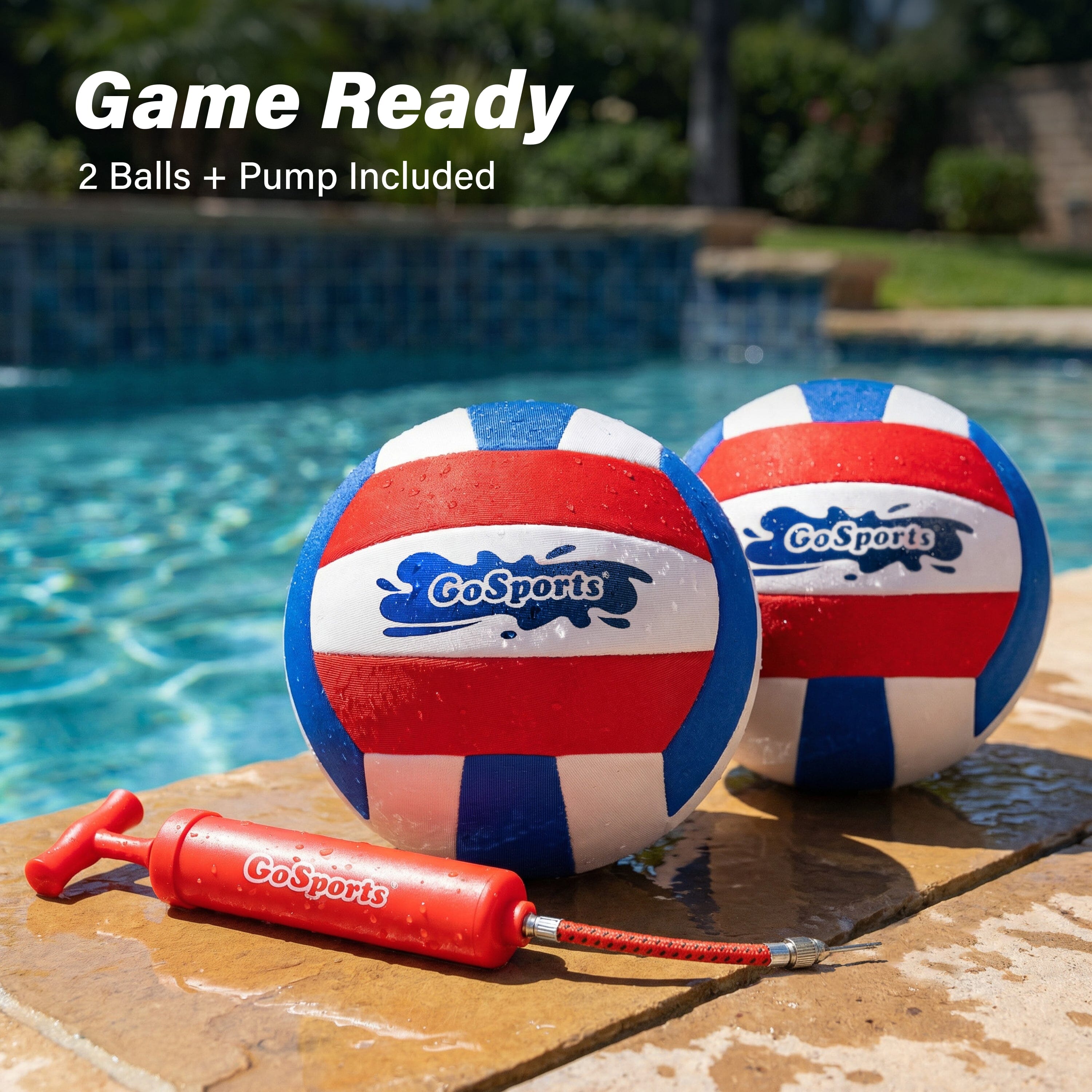 GoSports Pro Neoprene Pool Volleyballs - 2-Pack Volleyball GoSports