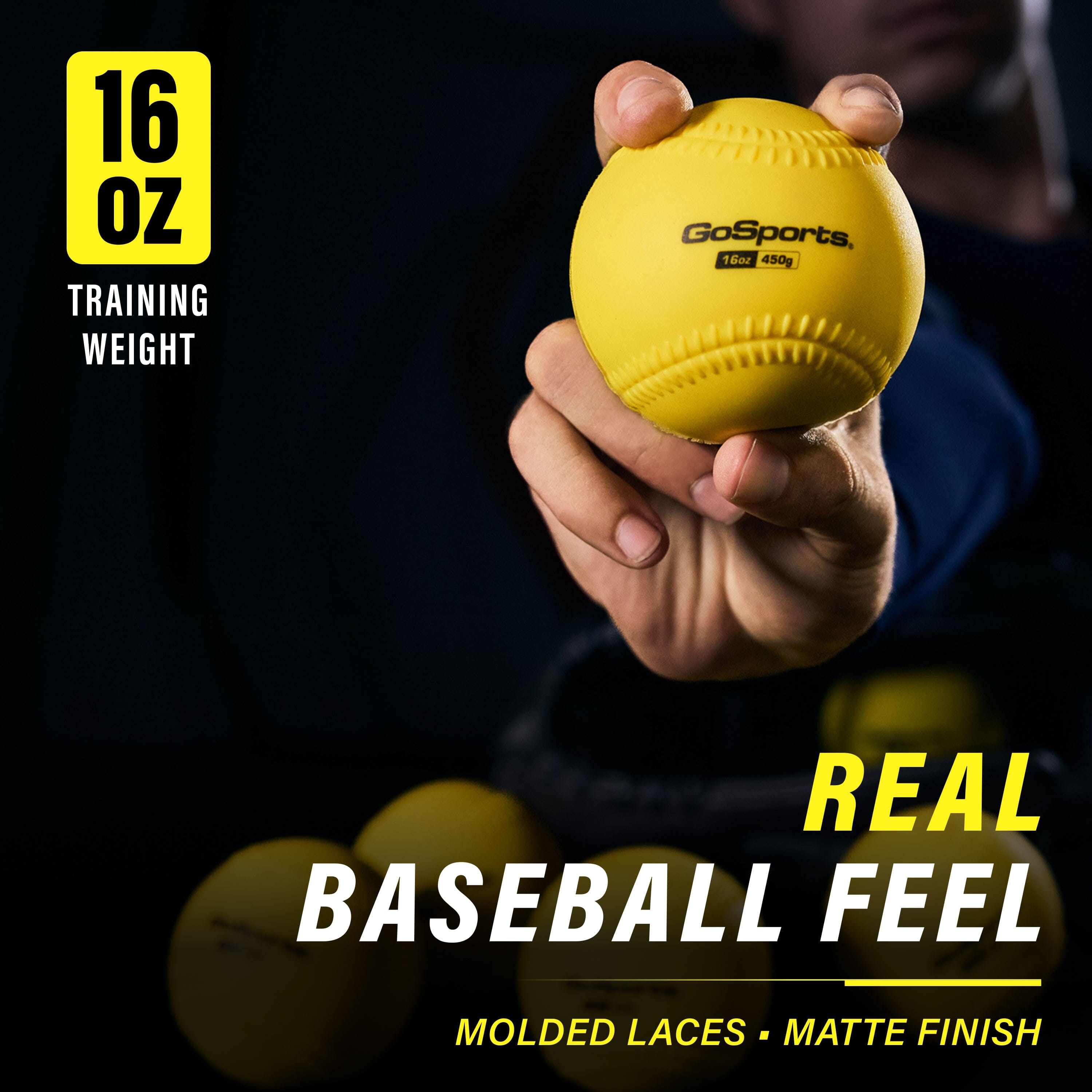 GoSports PRO 16 oz Weighted Training Baseballs - Hitting & Pitching Training for All Skill Levels - Improve Power and Mechanics Playgosports.com