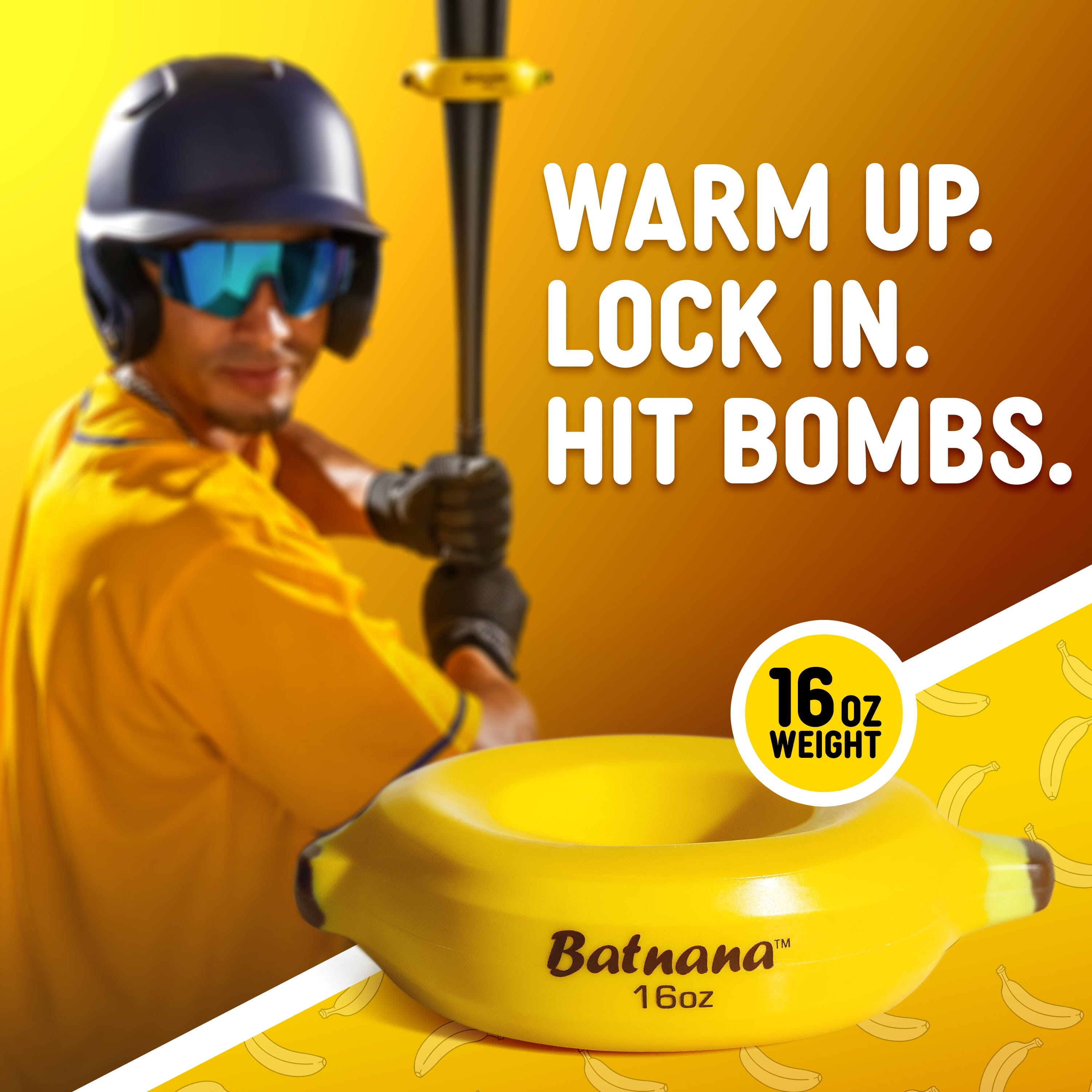 GoSports Original Batnana Baseball and Softball Bat Weight – 16 oz Baseball Drip Bat Donut for Youth and Adult Baseball Playgosports.com