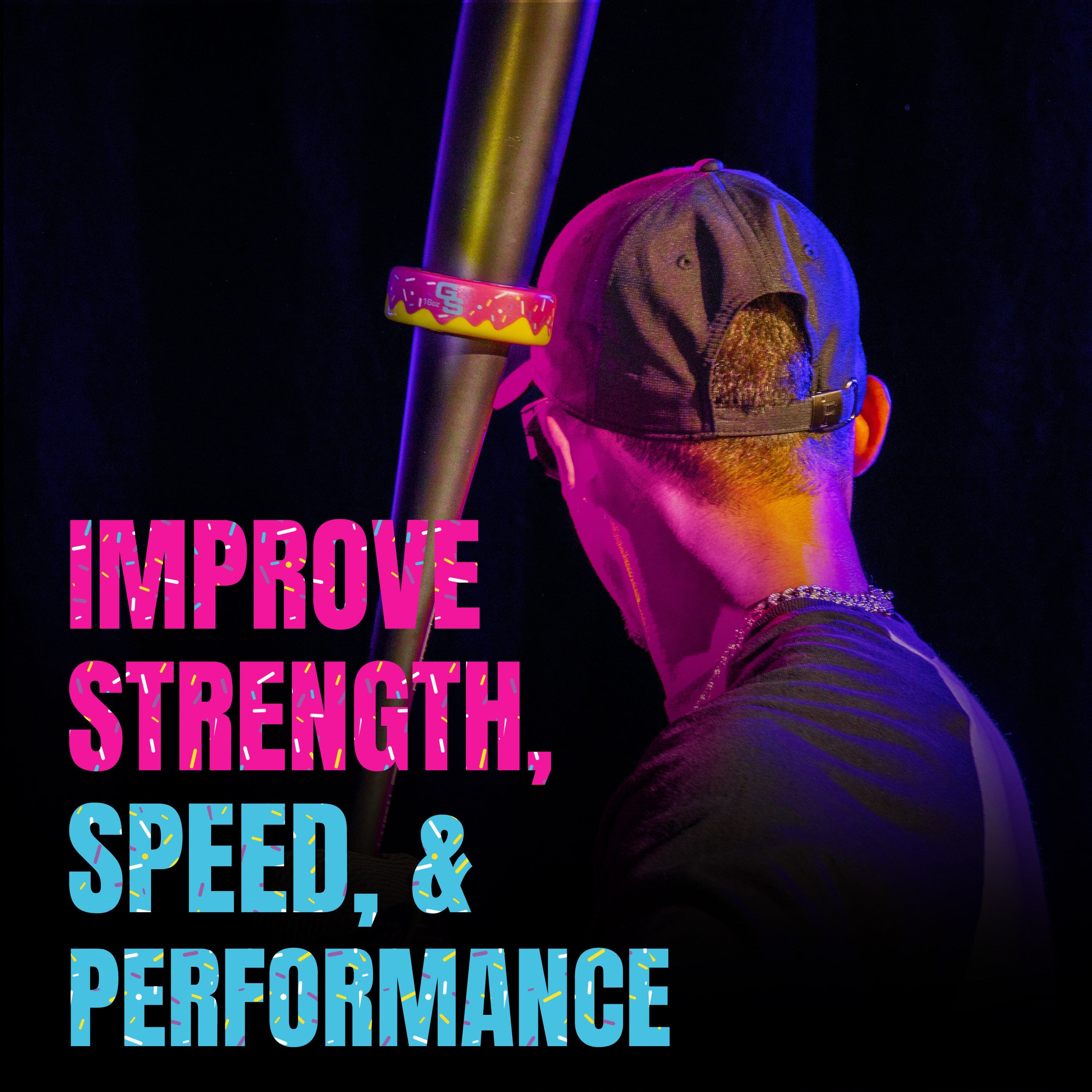 GoSports Baseball and Softball Bat Donut - 16 oz Baseball Drip Bat Weight - Pink Playgosports.com