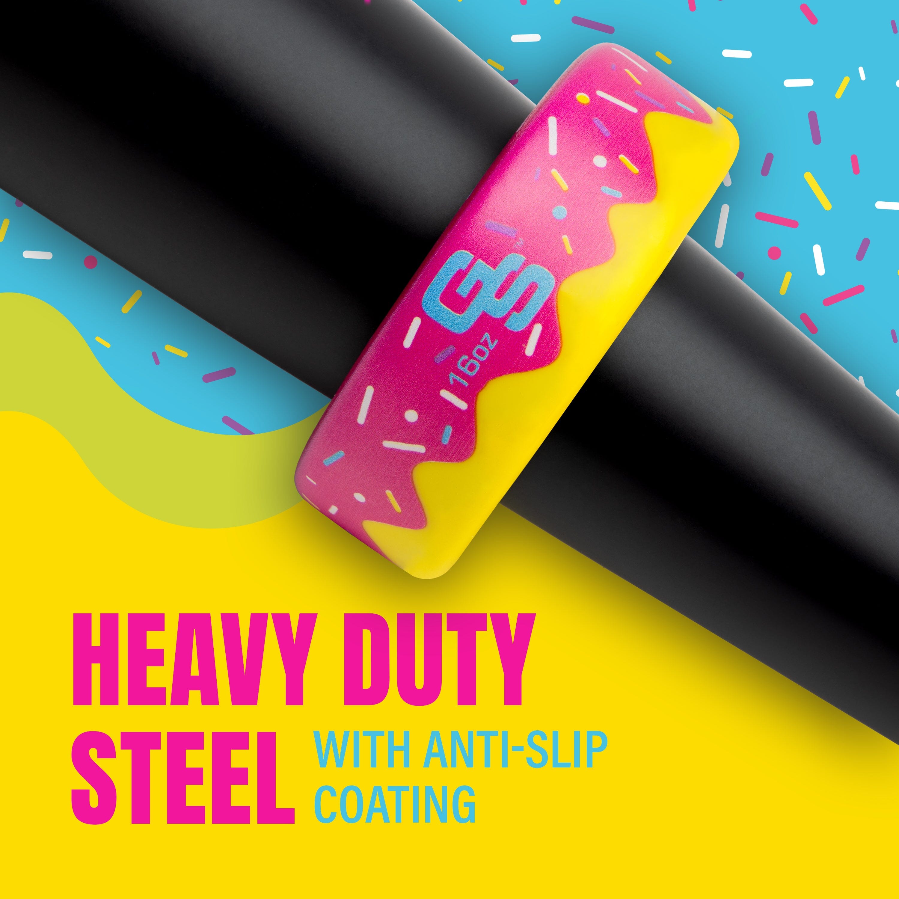 GoSports Baseball and Softball Bat Donut - 16 oz Baseball Drip Bat Weight - Pink Playgosports.com