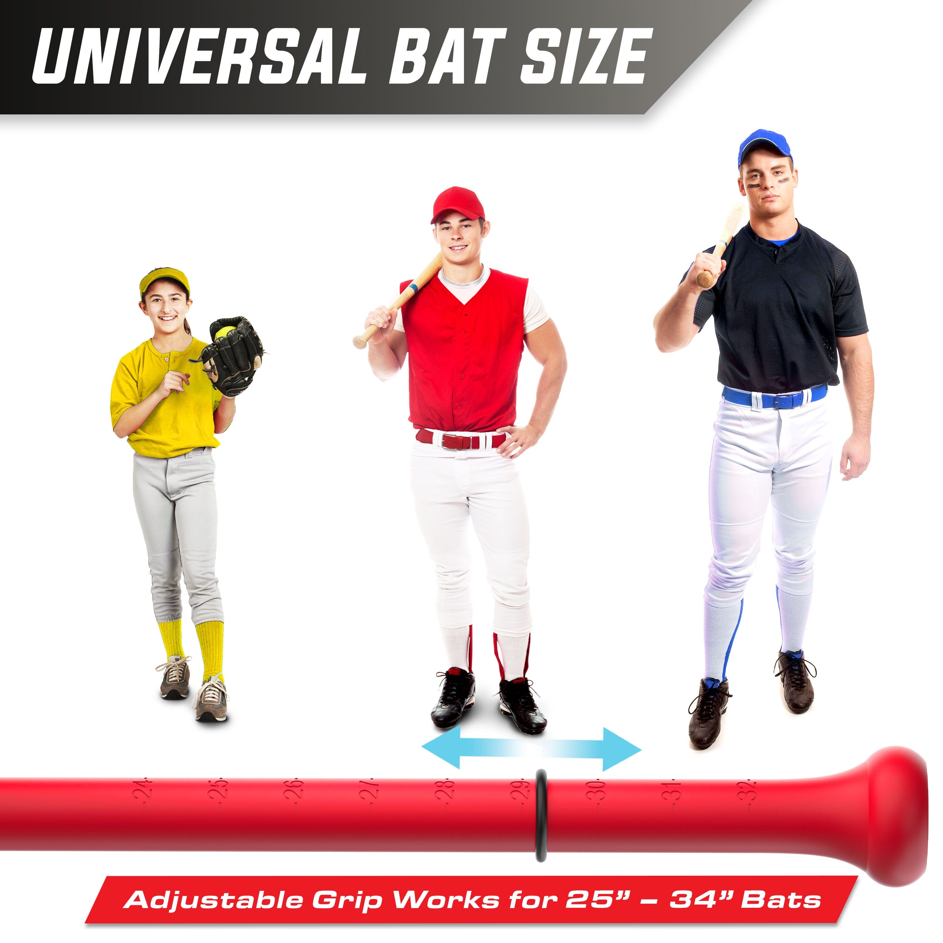 GoSports Baseball & Softball Rope Swing Trainer - Batting Practice Equipment - Includes FLO BAT with 12 Foam Baseballs & Tote Bag GoSports