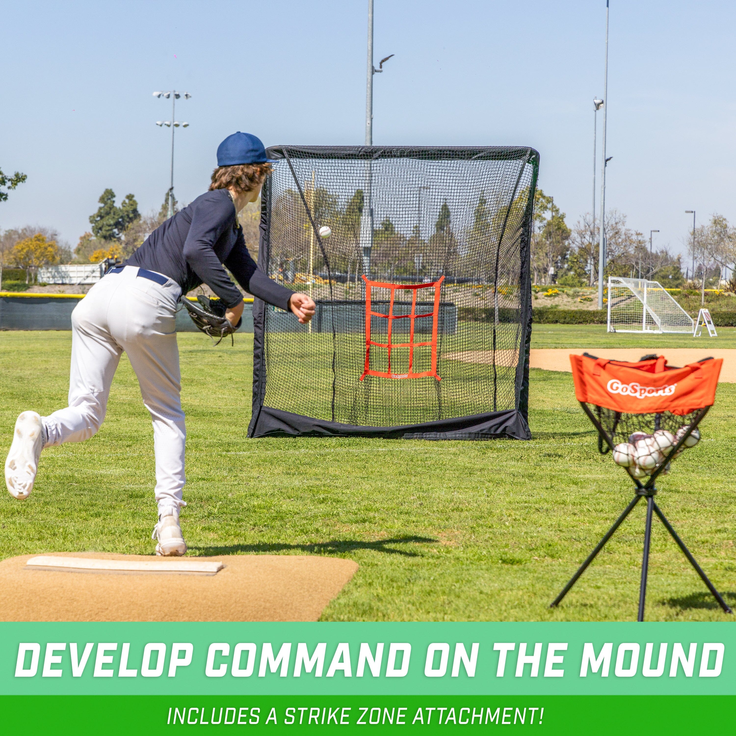 a baseball player is swinging at a ball