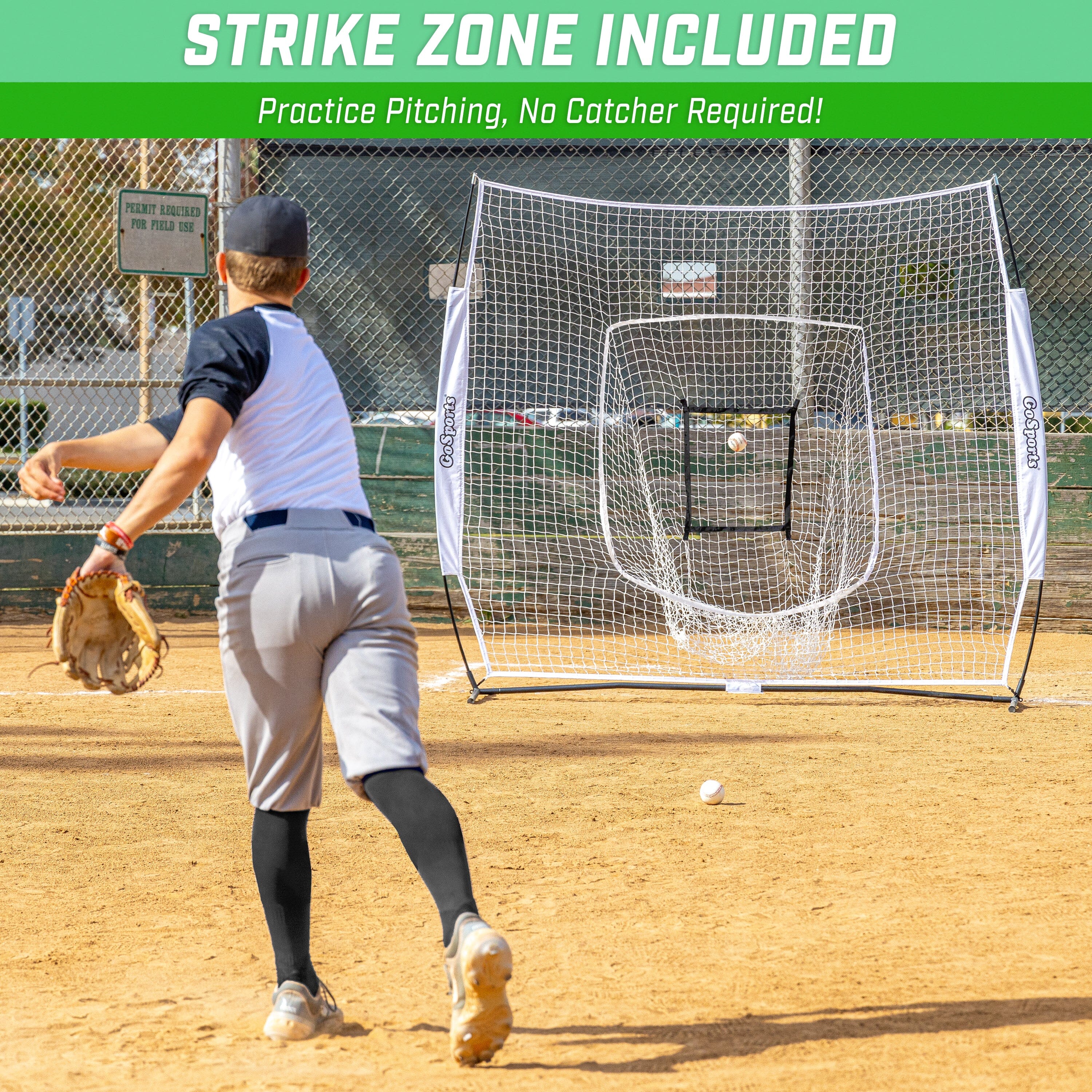 a baseball player is about to hit the ball