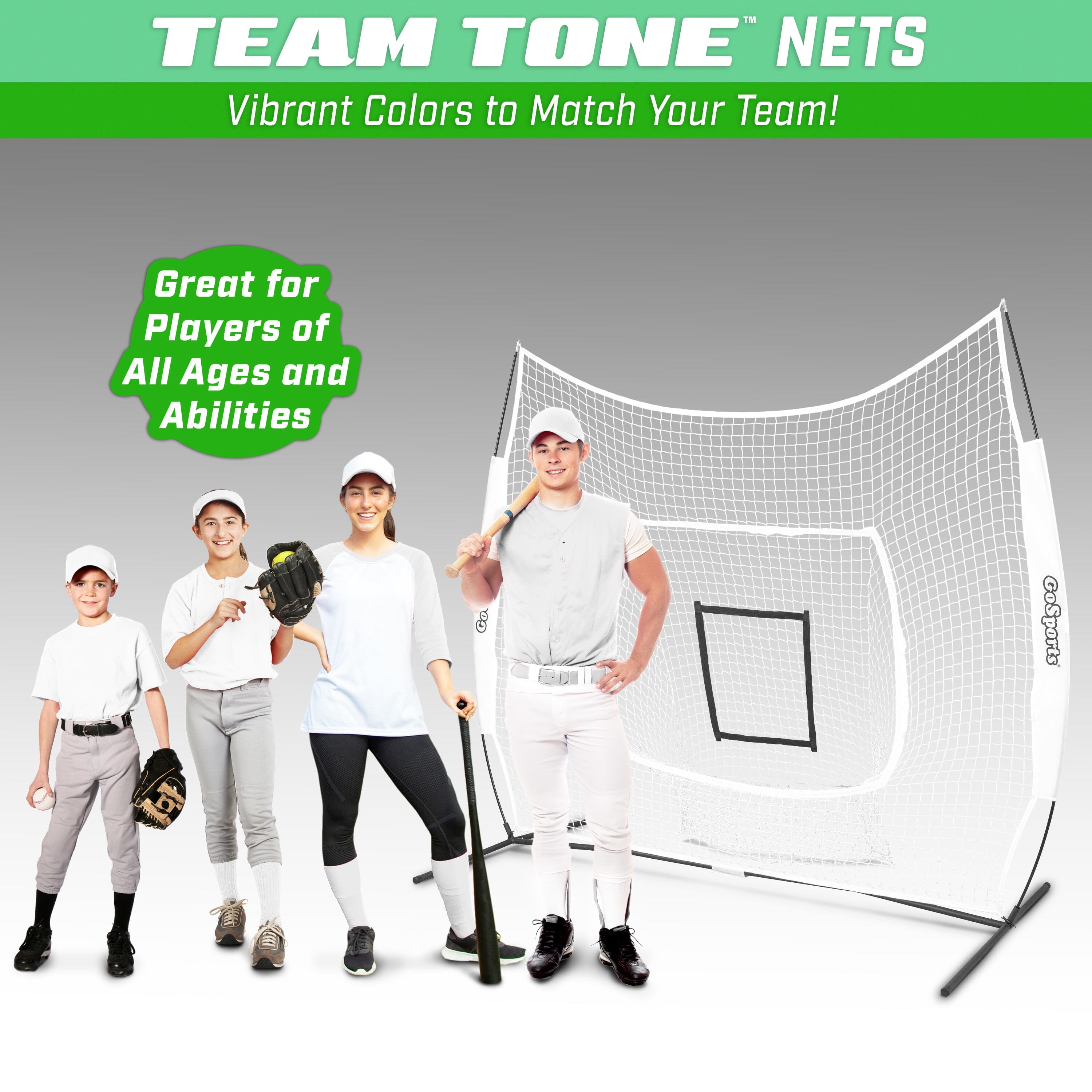 a group of people standing in front of a goal