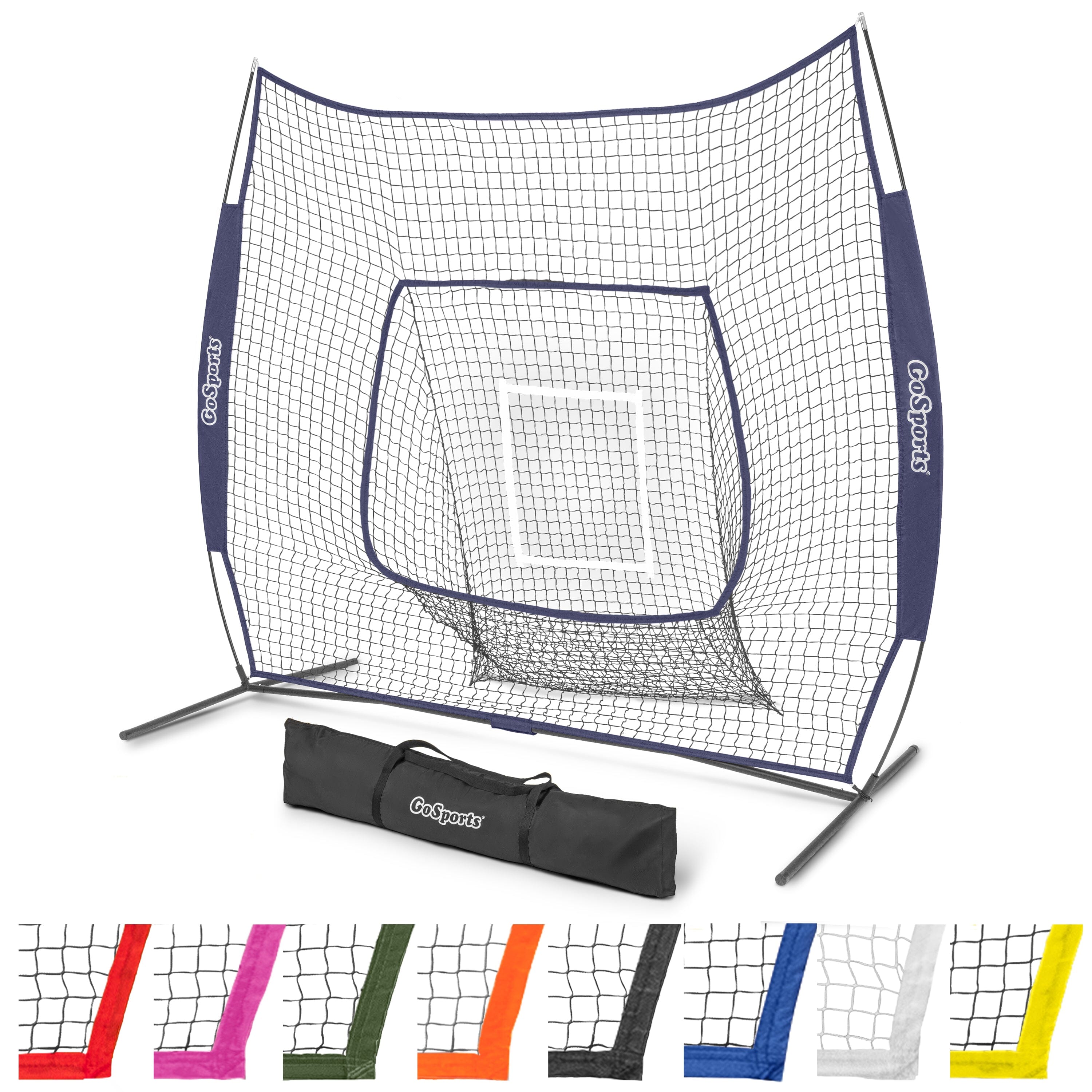 the baseball hitting net with a bag and a bag