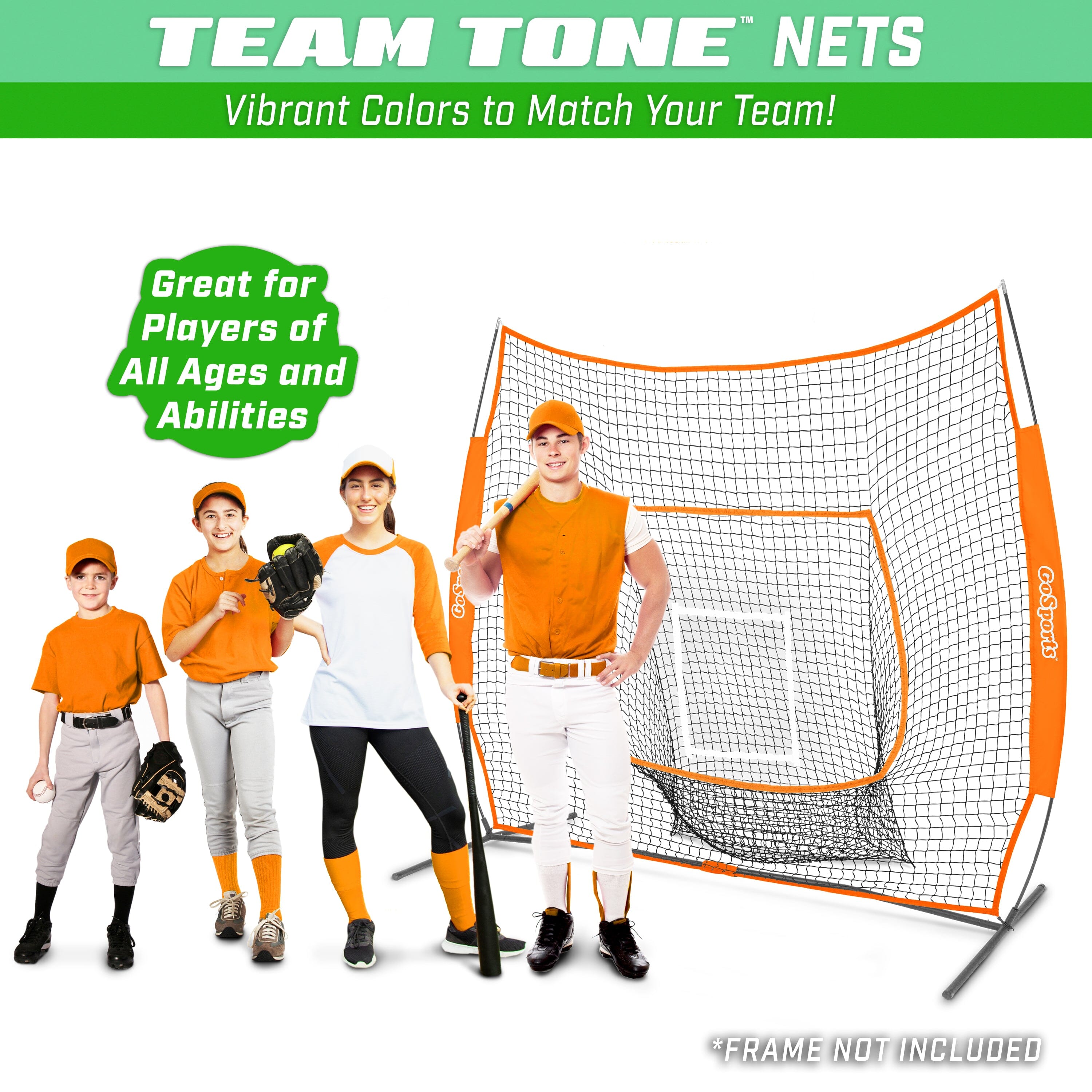 a group of people in orange shirts and baseball uniforms