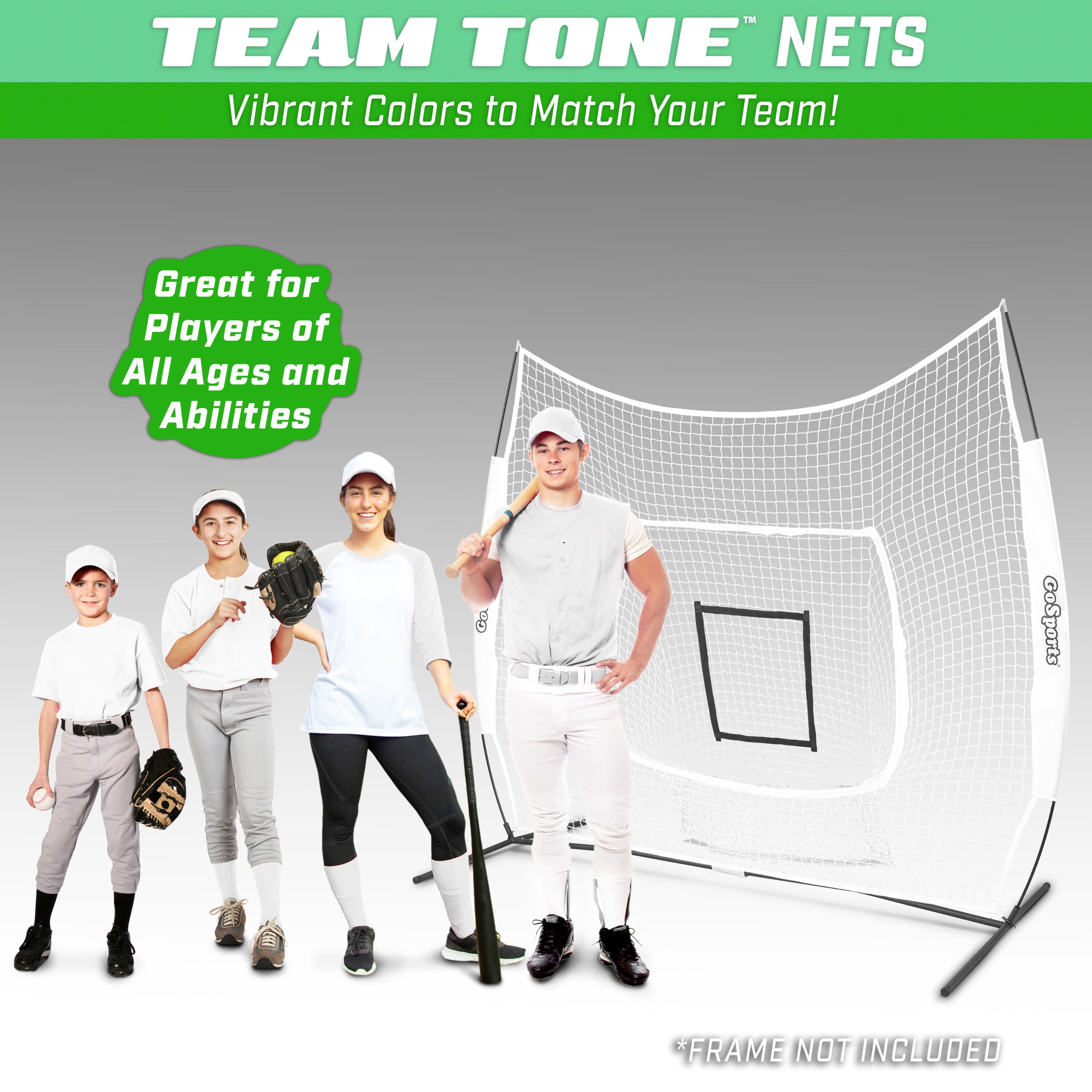 a group of people standing in front of a soccer goal