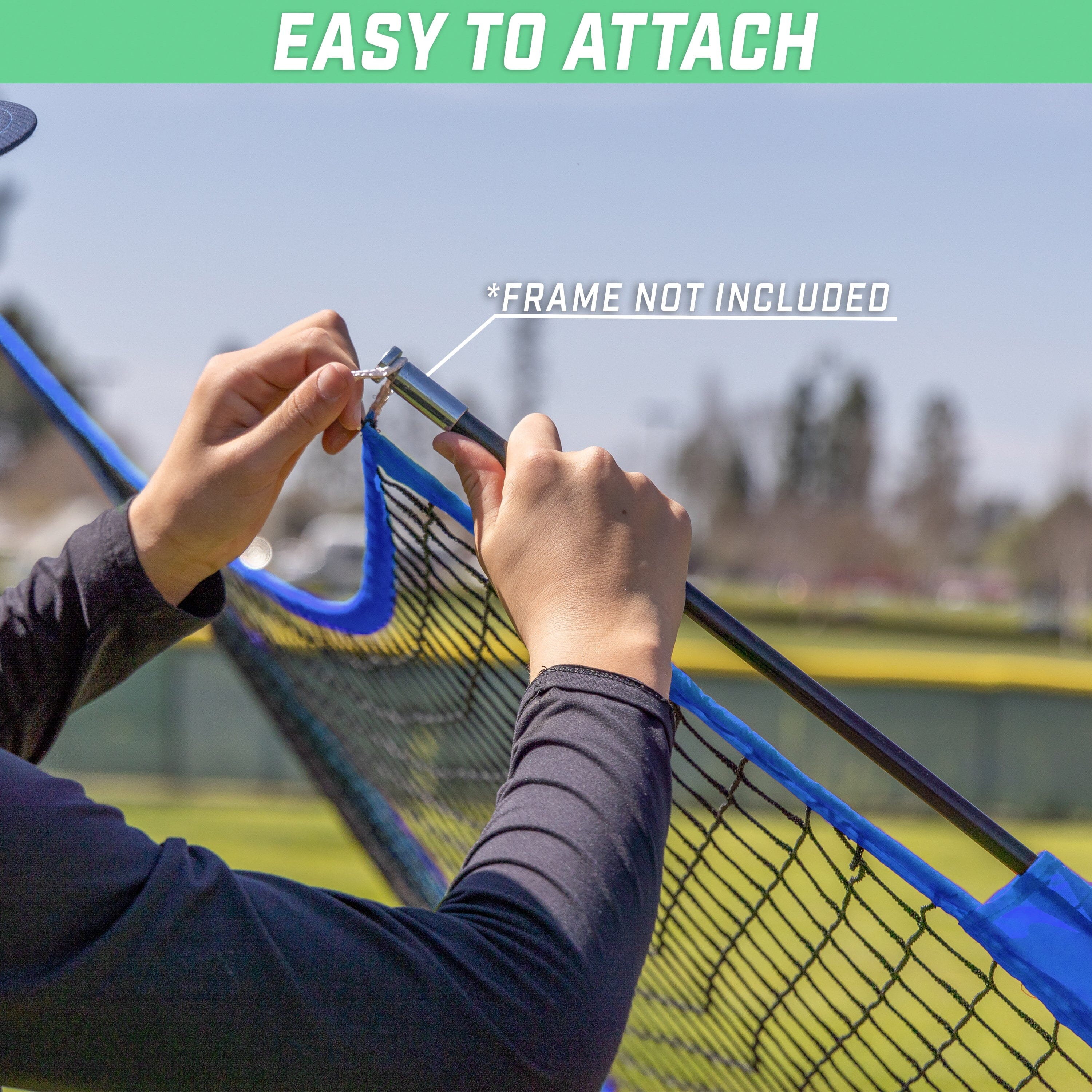a person holding a tennis racket over a net