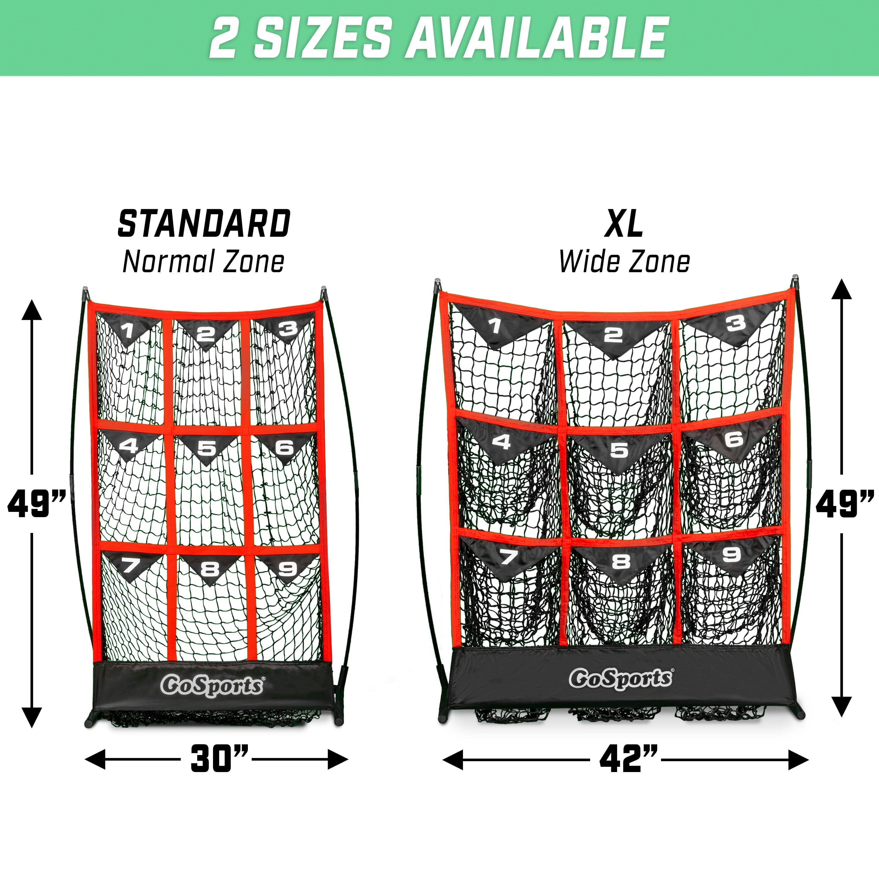 the net zone set includes two sizes available