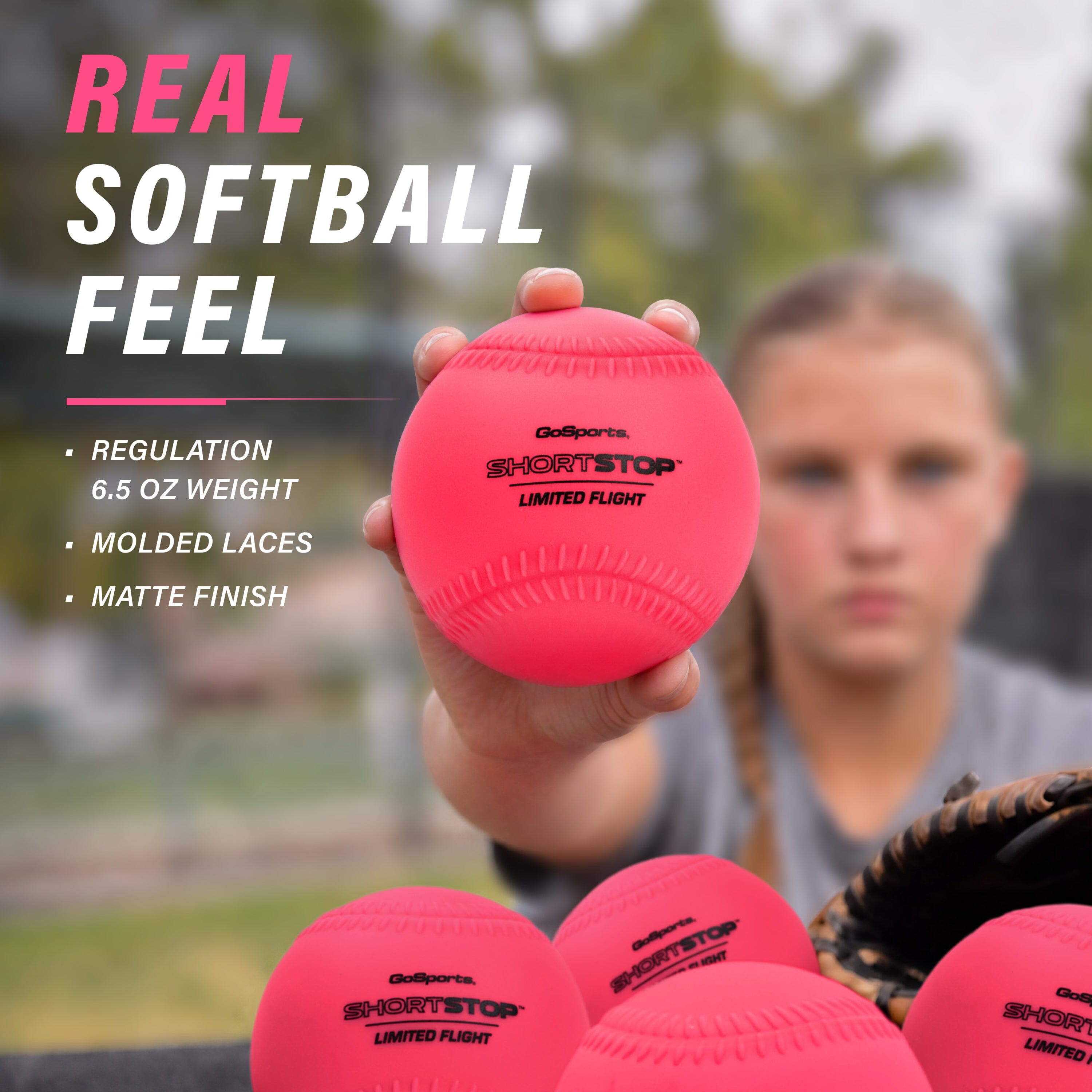 GoSports ShortStop Limited Flight Practice Softballs, 6 Pack Playgosports.com