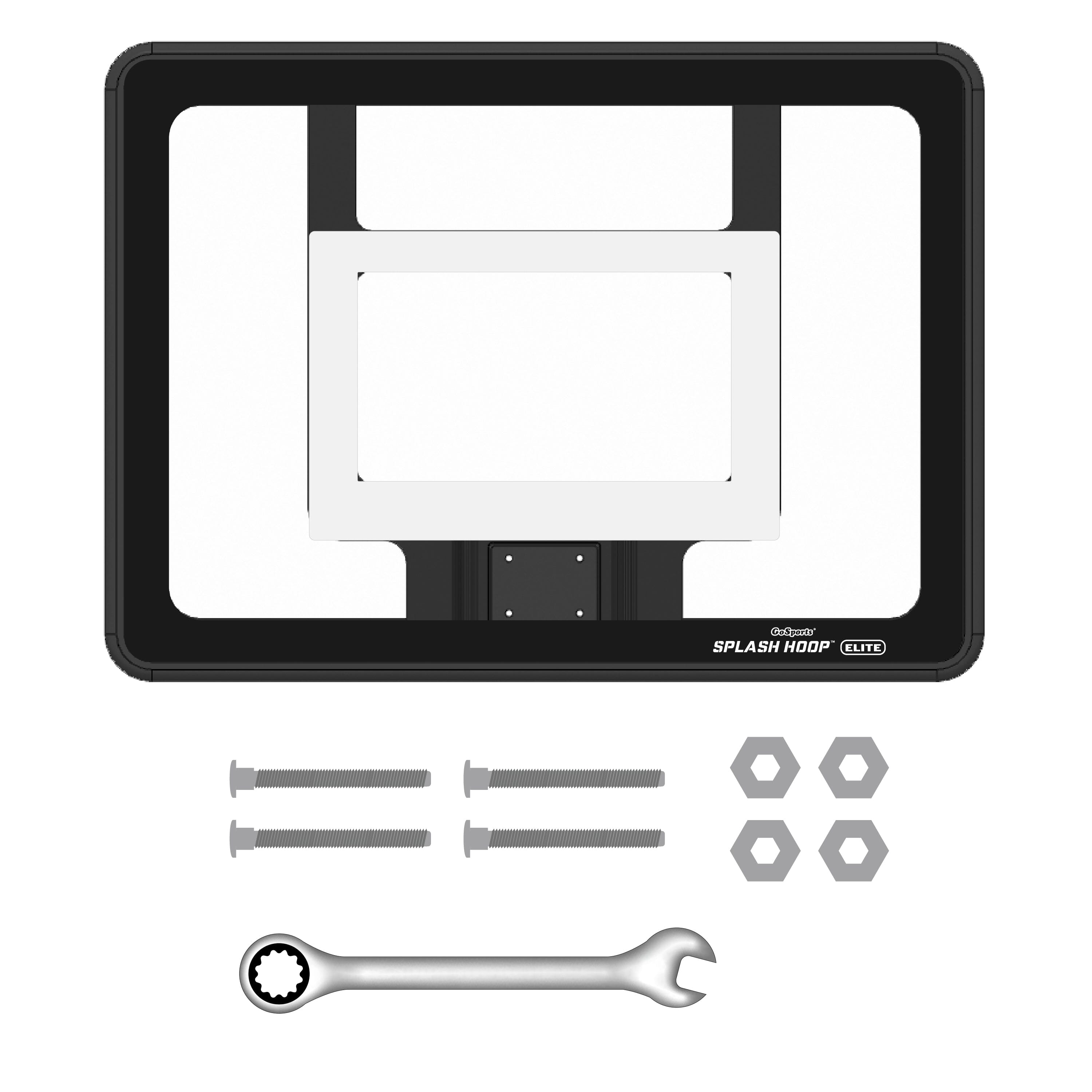 GoSports Splash Hoop ELITE Pool Hoop Basketball Replacement Backboard GoSports Black