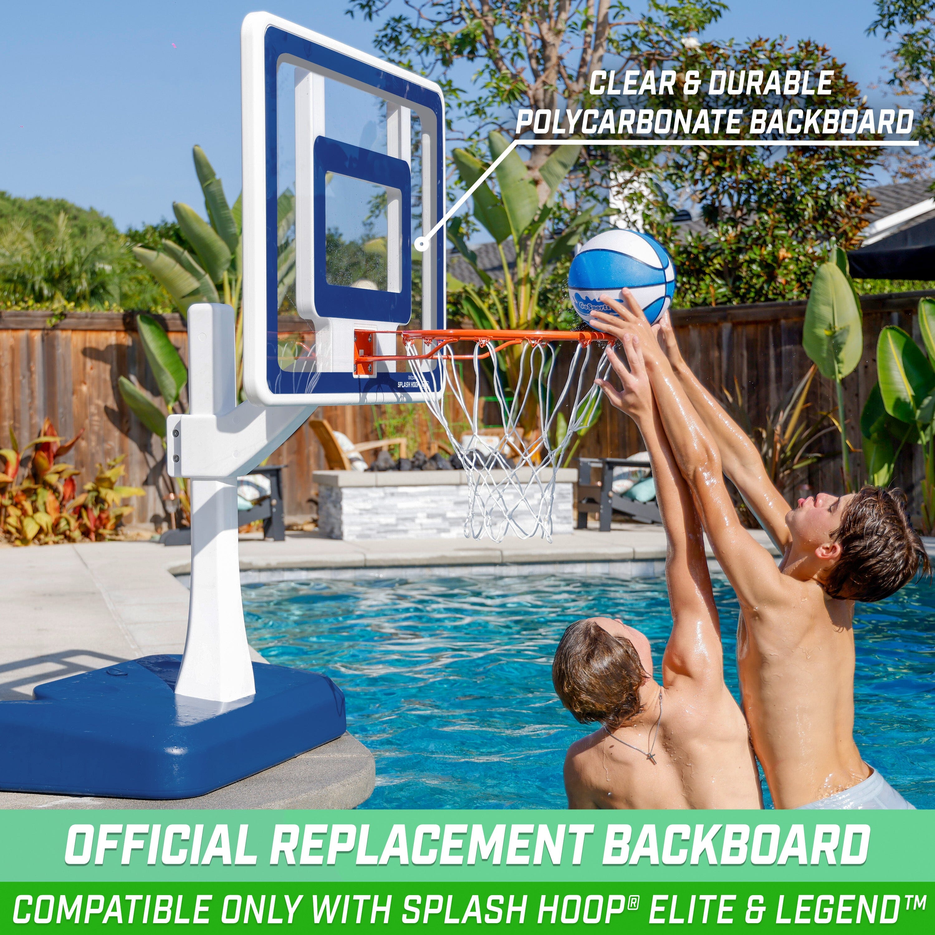 GoSports Splash Hoop ELITE Pool Hoop Basketball Replacement Backboard GoSports