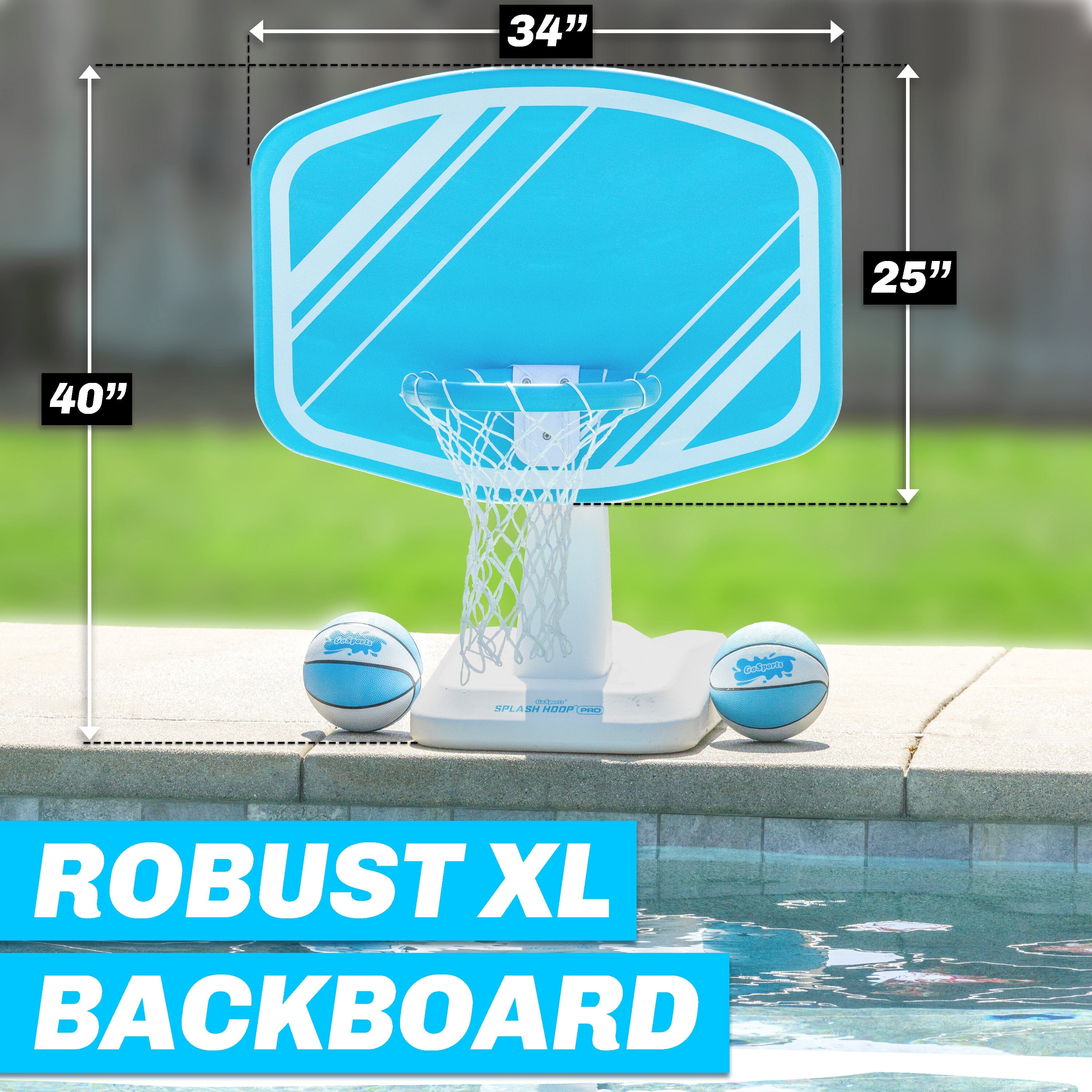 GoSports Splash Hoop PRO - Choose Your Color - Swimming Pool Basketball Game