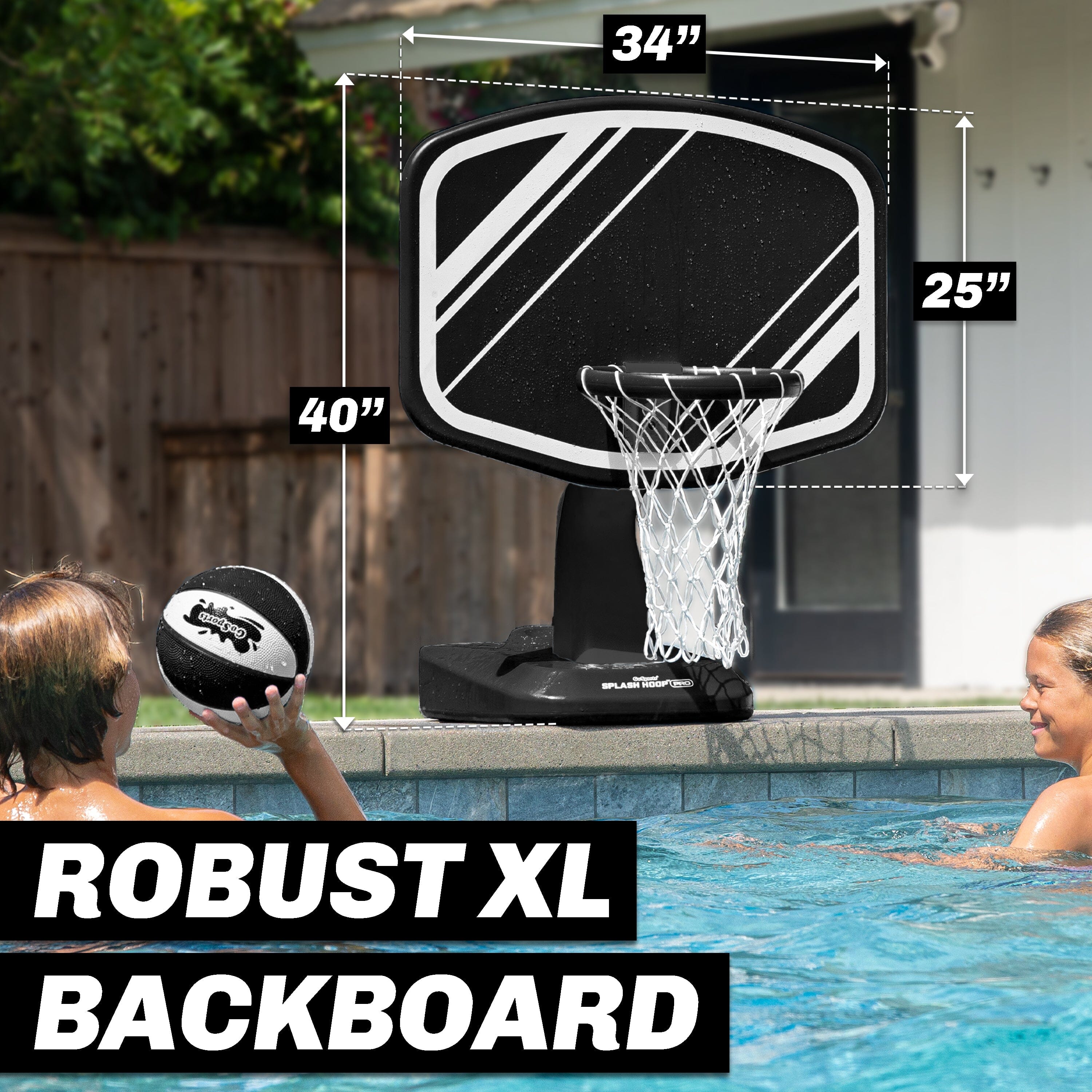 GoSports Splash Hoop PRO - Choose Your Color - Swimming Pool Basketball Game Pool Toy GoSports