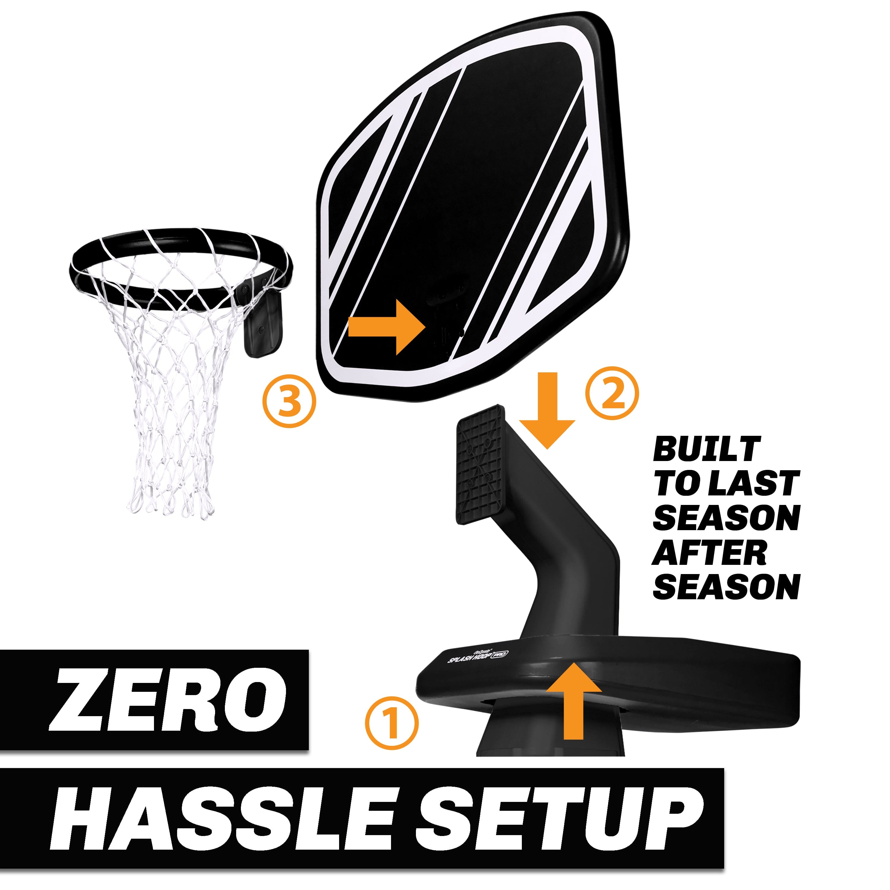GoSports Splash Hoop PRO - Choose Your Color - Swimming Pool Basketball Game